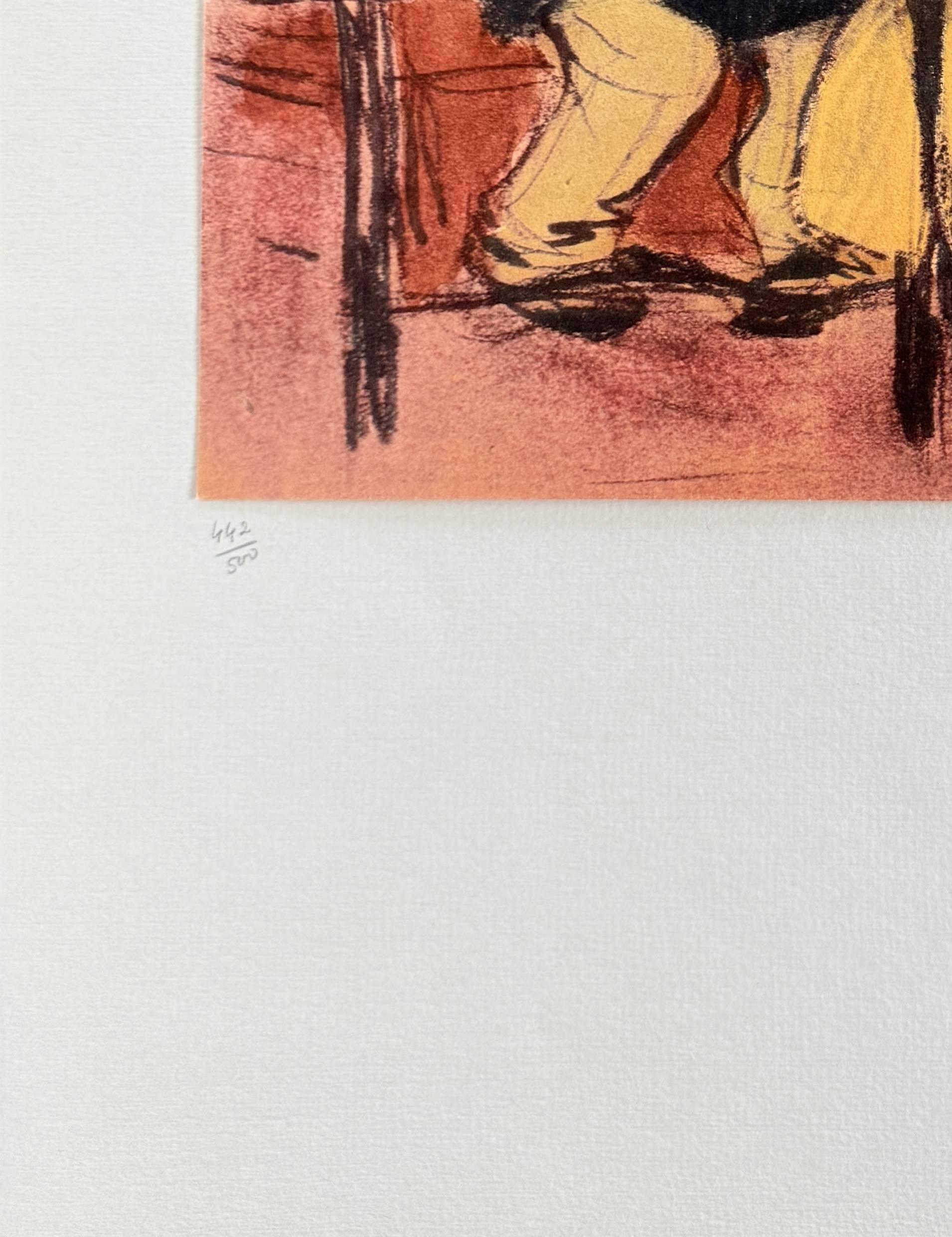 Pablo Picasso (1881-1973) - The Divan

Pochoir from 1961.

The edition: 442/500 written in pencil.

Dimensions of work: 53.8 x 41.5 cm

Publisher: Au Vent d'Arles, Paris.

Image size: 32 x 28 cm

The work is in Excellent condition.

Fast and secure