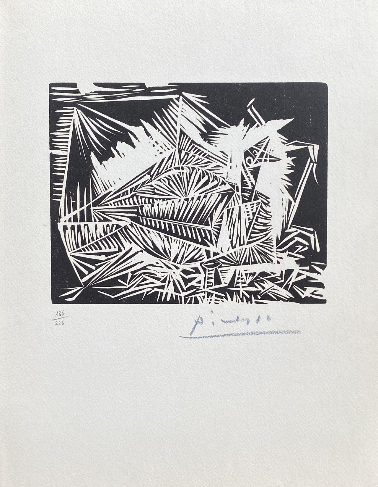 Pablo Picasso Animal Print - The Dove (Le Pigeonneau) - Original Linocut Hand Signed & Numbered (Bloch #326)