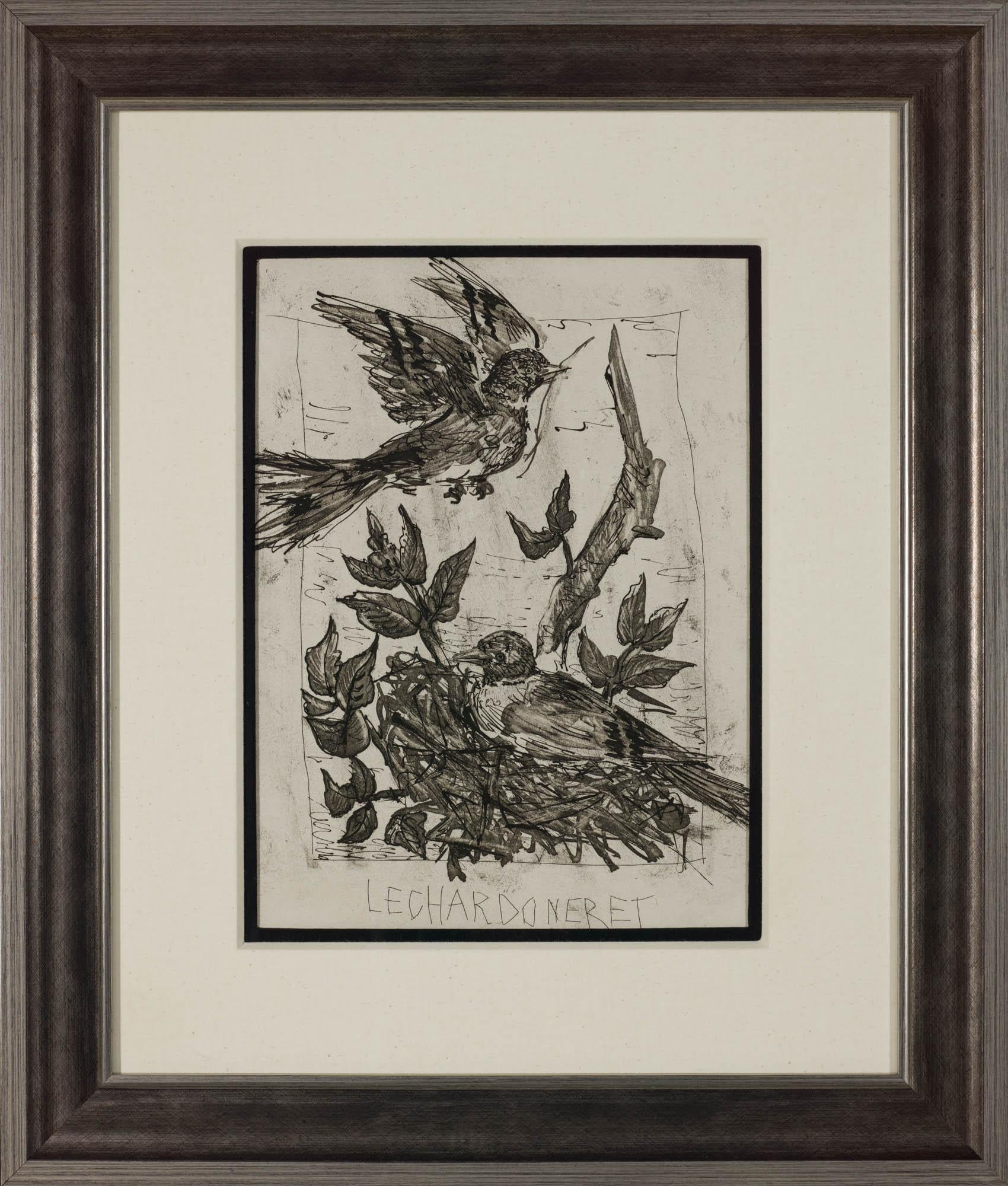 The Goldfinch, 1942 (Histoire Naturelle - Textes de Buffon, B.348 ) - Modern Print by Pablo Picasso