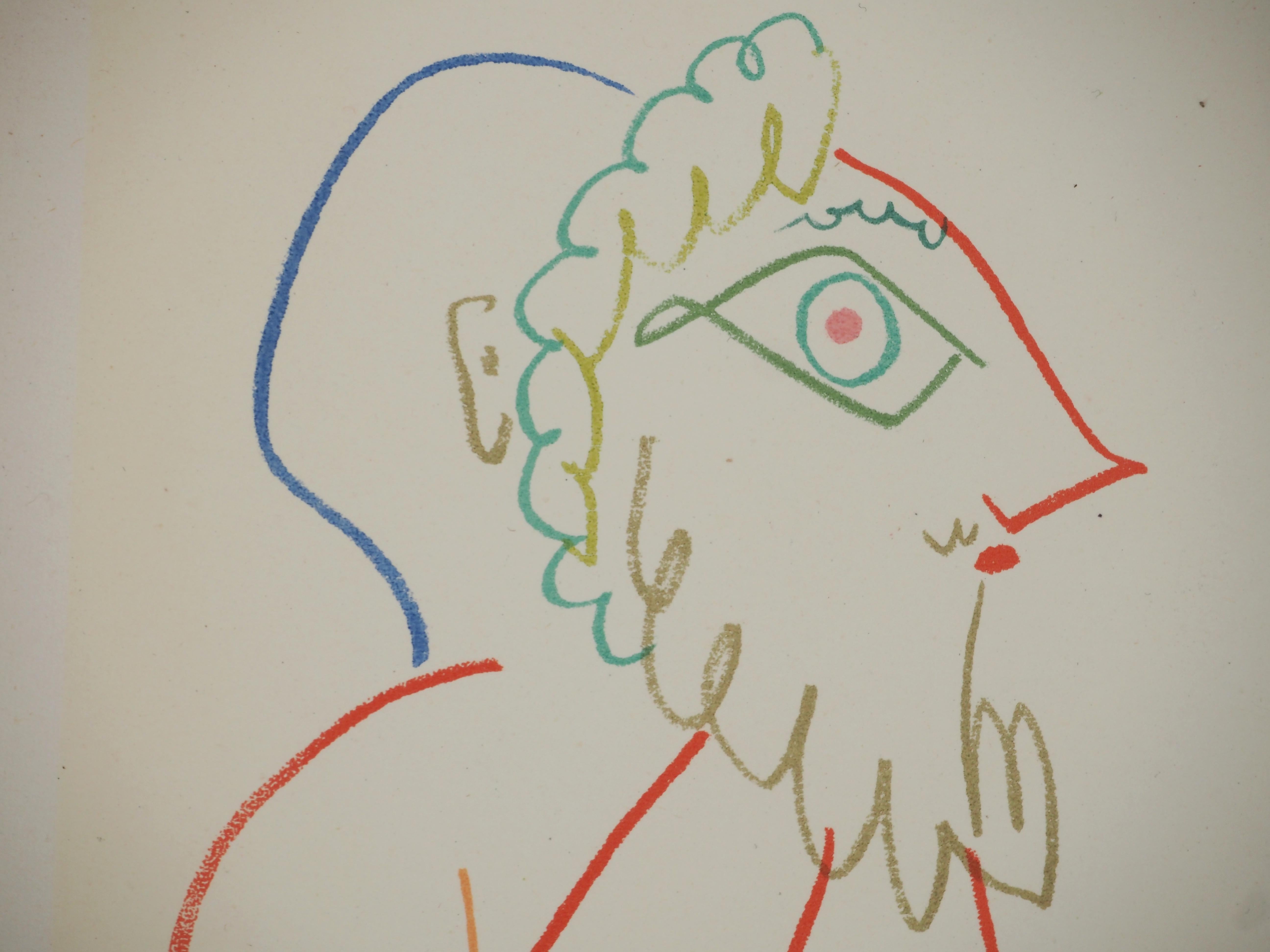 Pablo PICASSO (1881-1973),
The Little Old man with a Mask, 1954

Original lithography (Mourlot workshop) 
Unsigned
Printed date in the plate
On paper 26 .5 x 35.5 cm (c. 10,2 x 13.7 in)

INFORMATION : Created for portfolio Verve n°29-30 