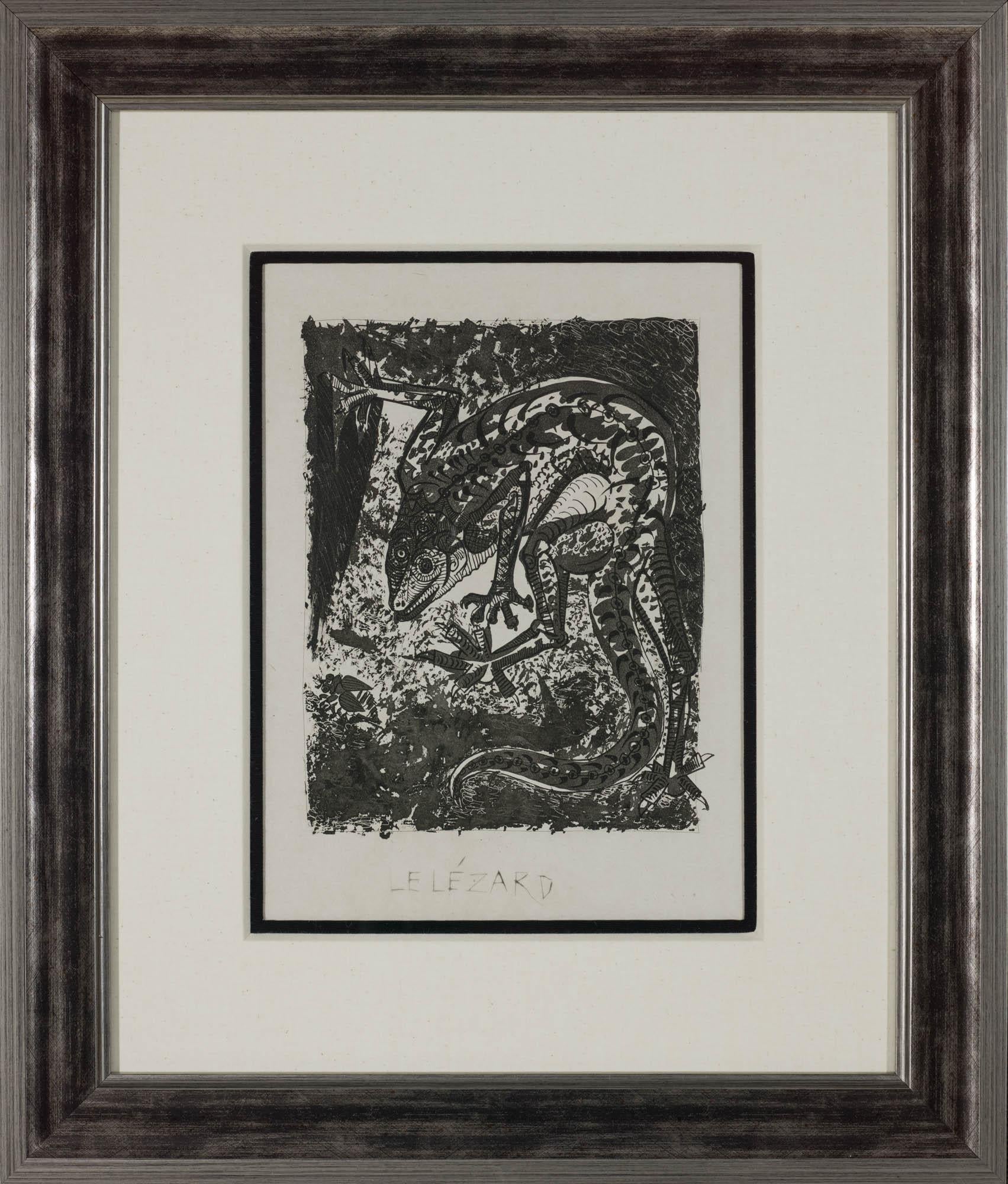 Le lézard, 1942 (Histoire naturelle - Textes de Buffon, B.355) - Moderne Print par Pablo Picasso