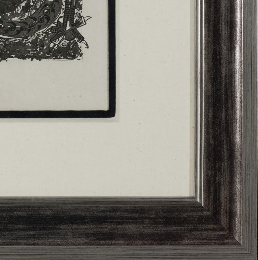Le Lézard est une gravure à l'aquatinte et à la pointe sèche sur chine provenant de l'un des exemplaires de luxe de la série Histoire naturelle - Textes de Buffon (1942) de Picasso. La taille de l'image est de 10,5 x 8,15 pouces. Elle n'est pas