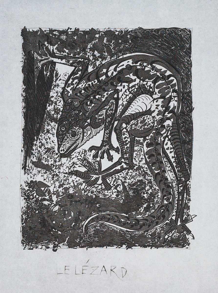 The Lizard, 1942 (Histoire Naturelle - Textes de Buffon, B.355) - Print by Pablo Picasso