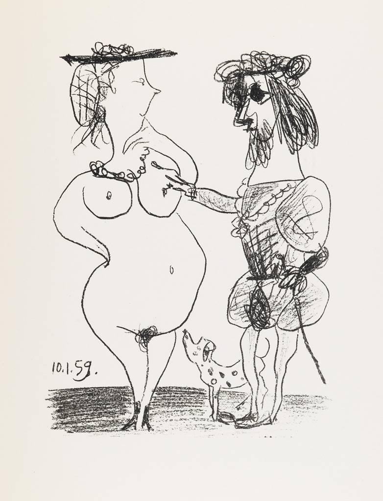Pablo Picasso Figurative Print - The Lord and the Dame [Le Seigneur et la dame]