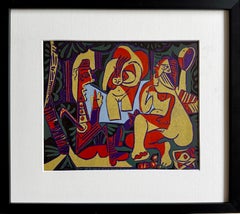 The Luncheon on the Grass - Linocut Signed in The Plate