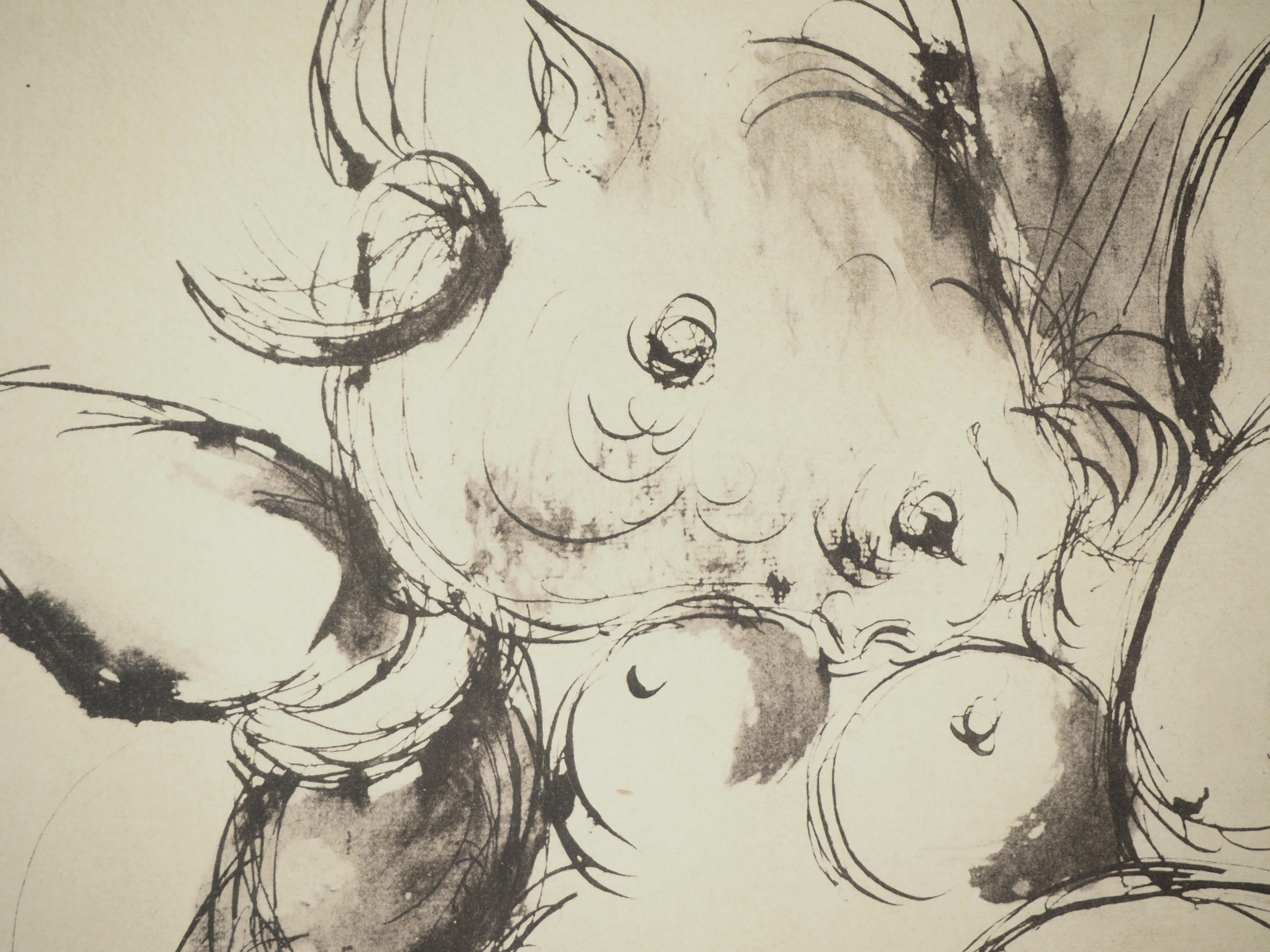 Il Minotauro - Litografia e stencil - Figurative Print Beige di Pablo Picasso