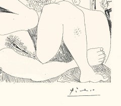 Le peintre et le modèle - Gravure originale de Pablo Picasso - 1971