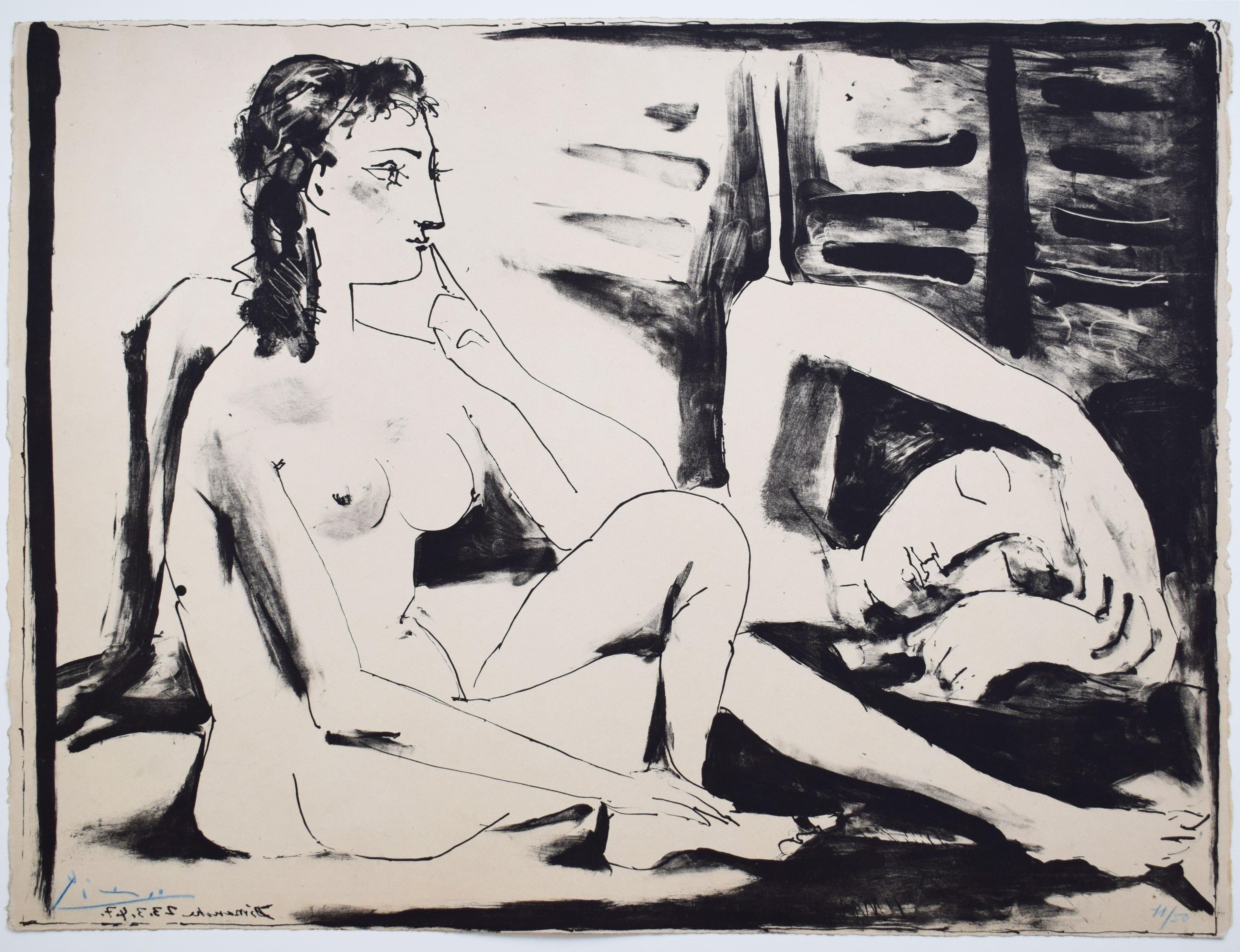 La femme endormie  La dormeuse - Portrait de femmes endormie, français, espagnol - Print de Pablo Picasso