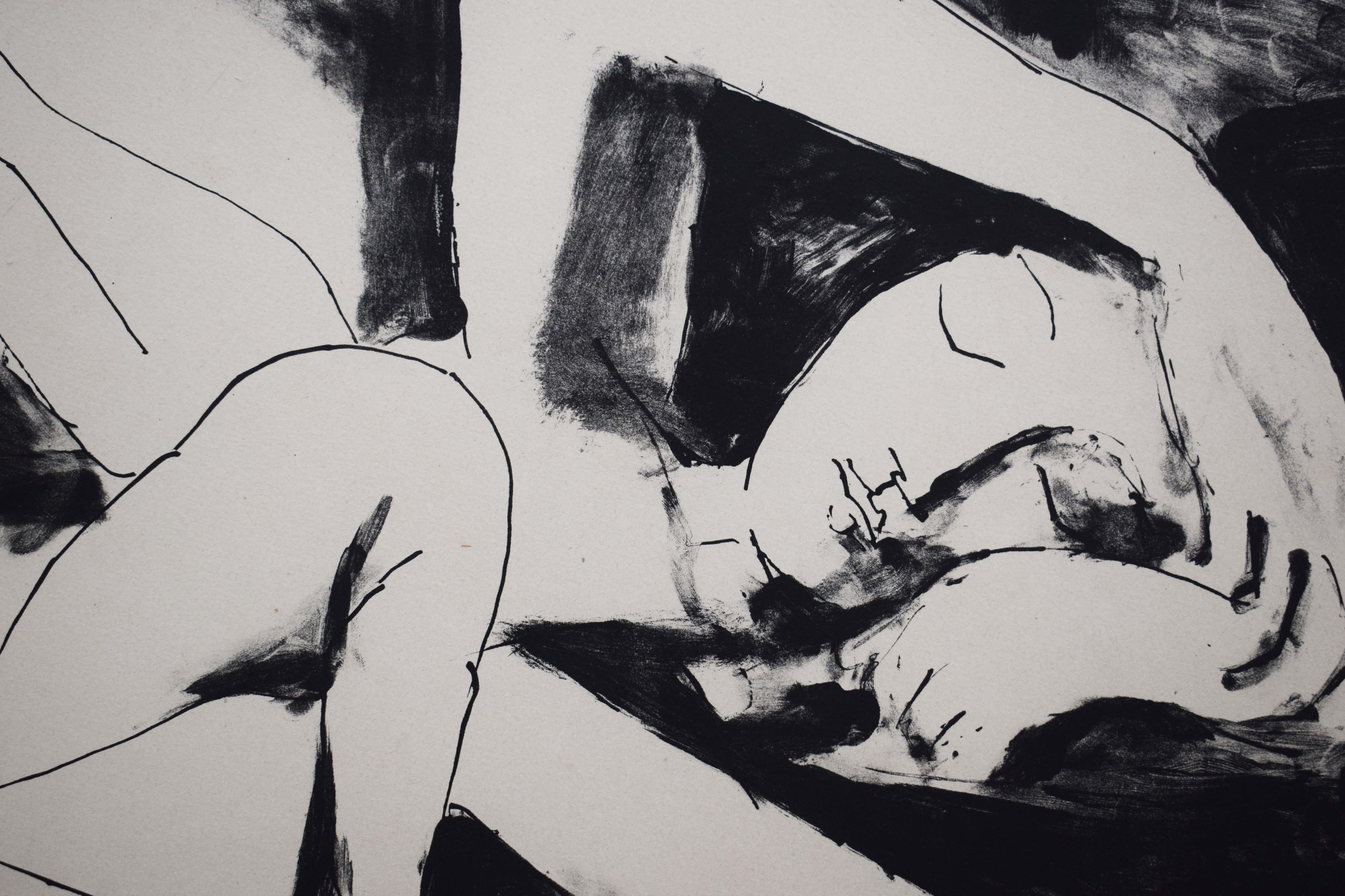 Cette lithographie est signée à la main au crayon bleu par l'artiste 