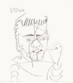 The Smoker (Daniel Henri Kahnweiler) by Pablo Picasso, 1964