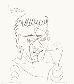 Der Raucher (Daniel Henri Kahnweiler) von Pablo Picasso, 1964
