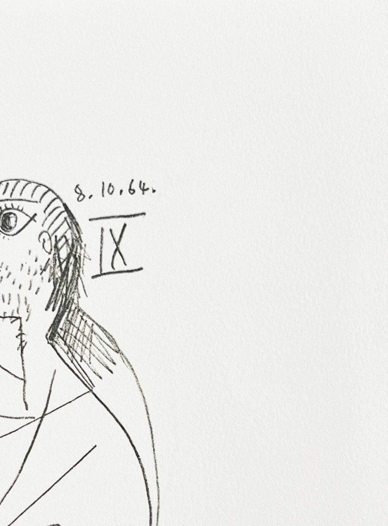 The Taste of Happiness, Planche LV - Gray Print by Pablo Picasso