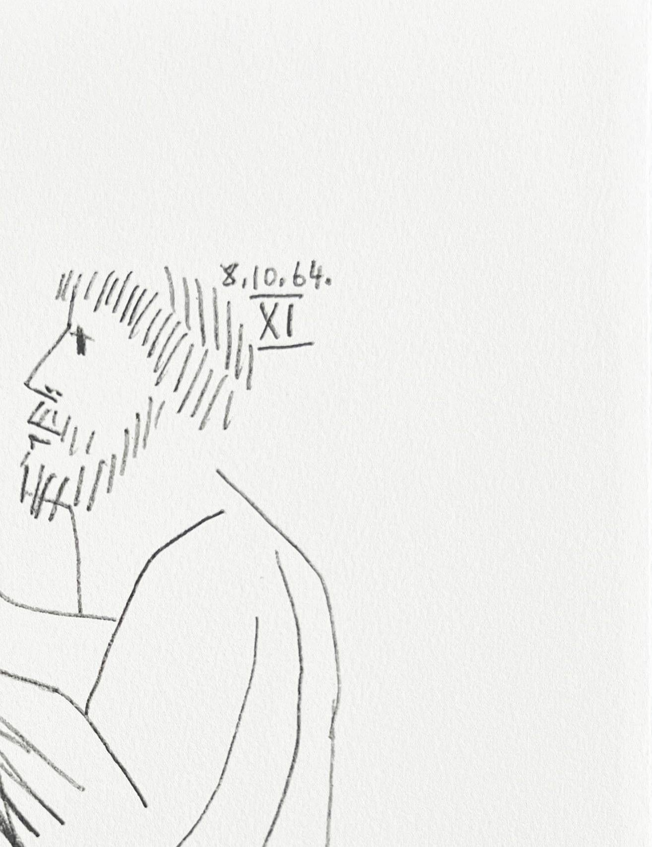 The Taste of Happiness, Pflanzgefäß LVIII (Grau), Print, von Pablo Picasso