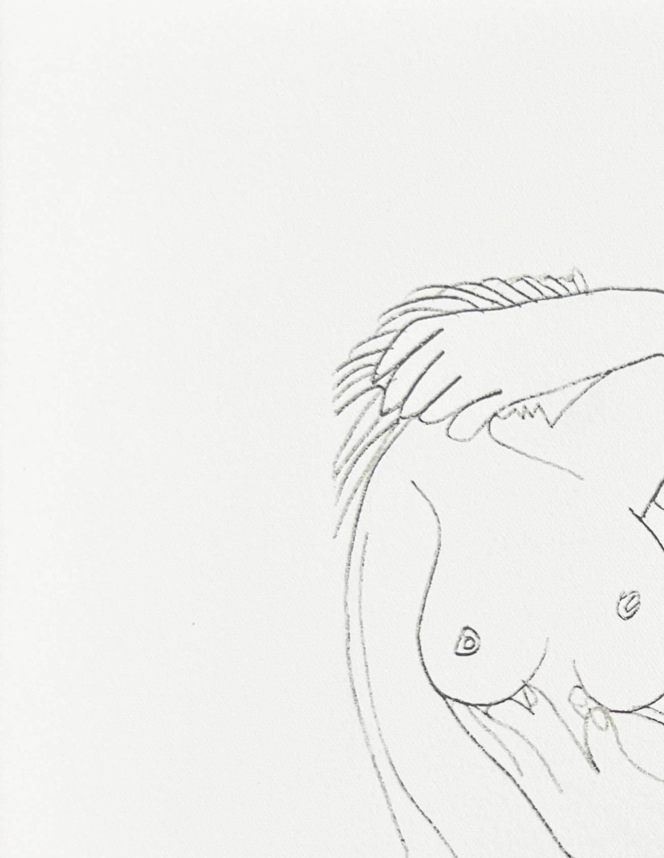 Pablo Picasso (1881-1973) - The Taste of Happiness, Planche LXV

Lithograph from 1970.

An unsigned and unnumbered edition of 666.

Dimensions of sheet: 32.5 x 25 cm

Dimensions in frame: 53.2 x 43.2 cm

Publisher: Éditions Cercle d'Art,