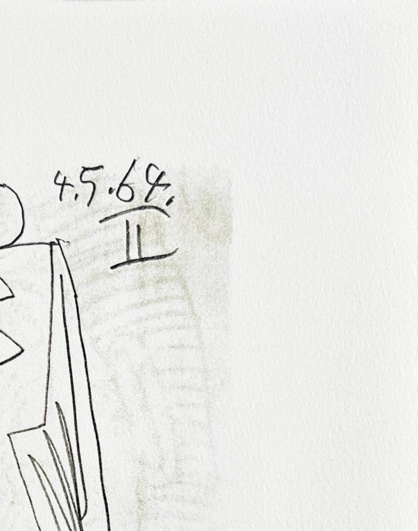 The Taste of Happiness, Planche V - Gray Print by Pablo Picasso