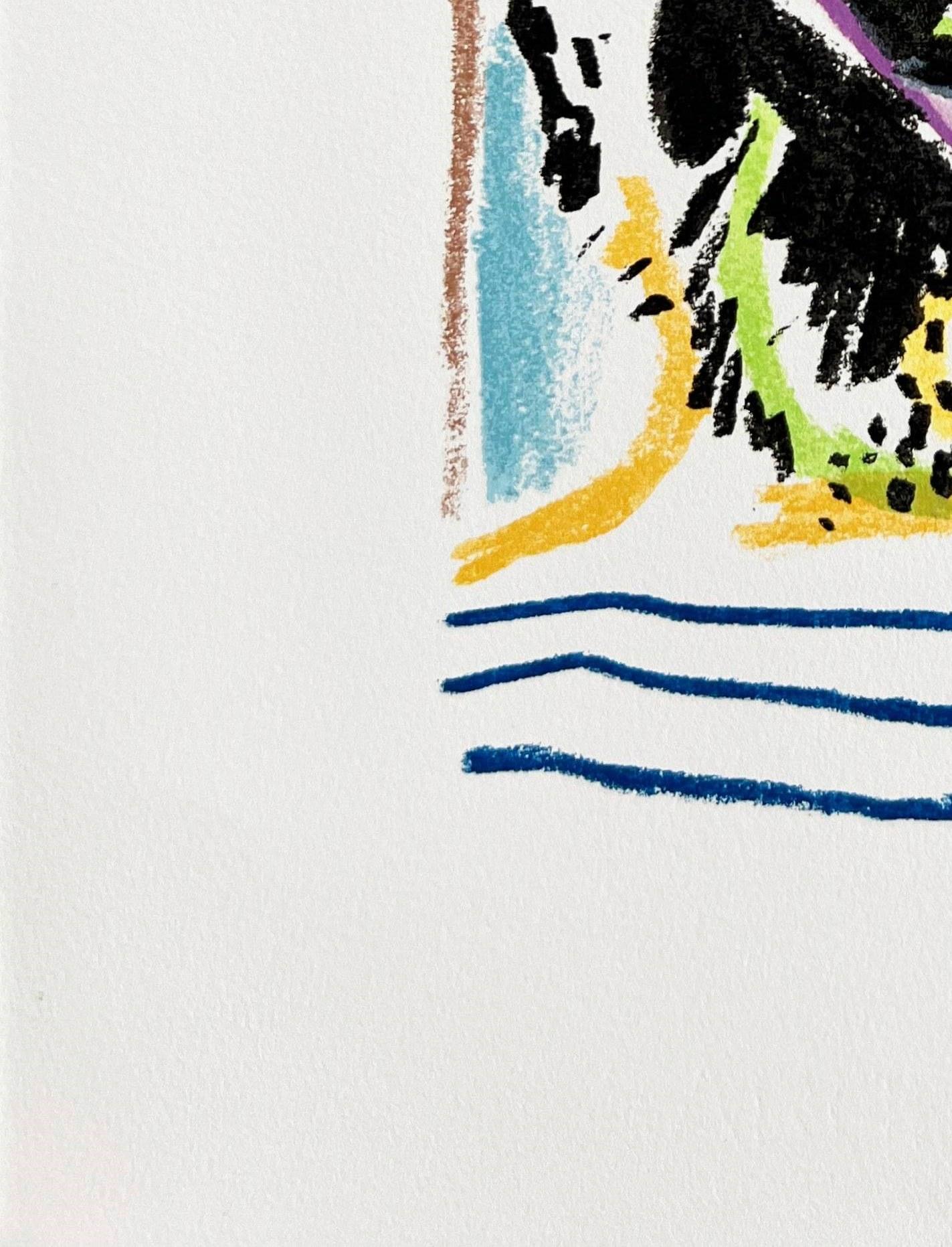 Pablo Picasso (1881-1973) - The Taste of Happiness, Planche XIV

Lithograph from 1970.

An unsigned and unnumbered edition of 666.

Dimensions of sheet: 32.5 x 25 cm

Dimensions in frame: 53.2 x 43.2 cm

Publisher: Éditions Cercle d'Art,