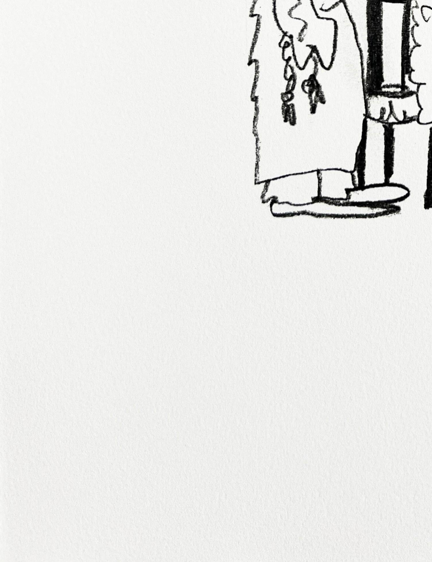 Pablo Picasso (1881-1973) - The Taste of Happiness, Planche XL

Lithograph from 1970.

An unsigned and unnumbered edition of 666.

Dimensions of sheet: 32.5 x 25 cm

Dimensions in frame: 53.2 x 43.2 cm

Publisher: Éditions Cercle d'Art,