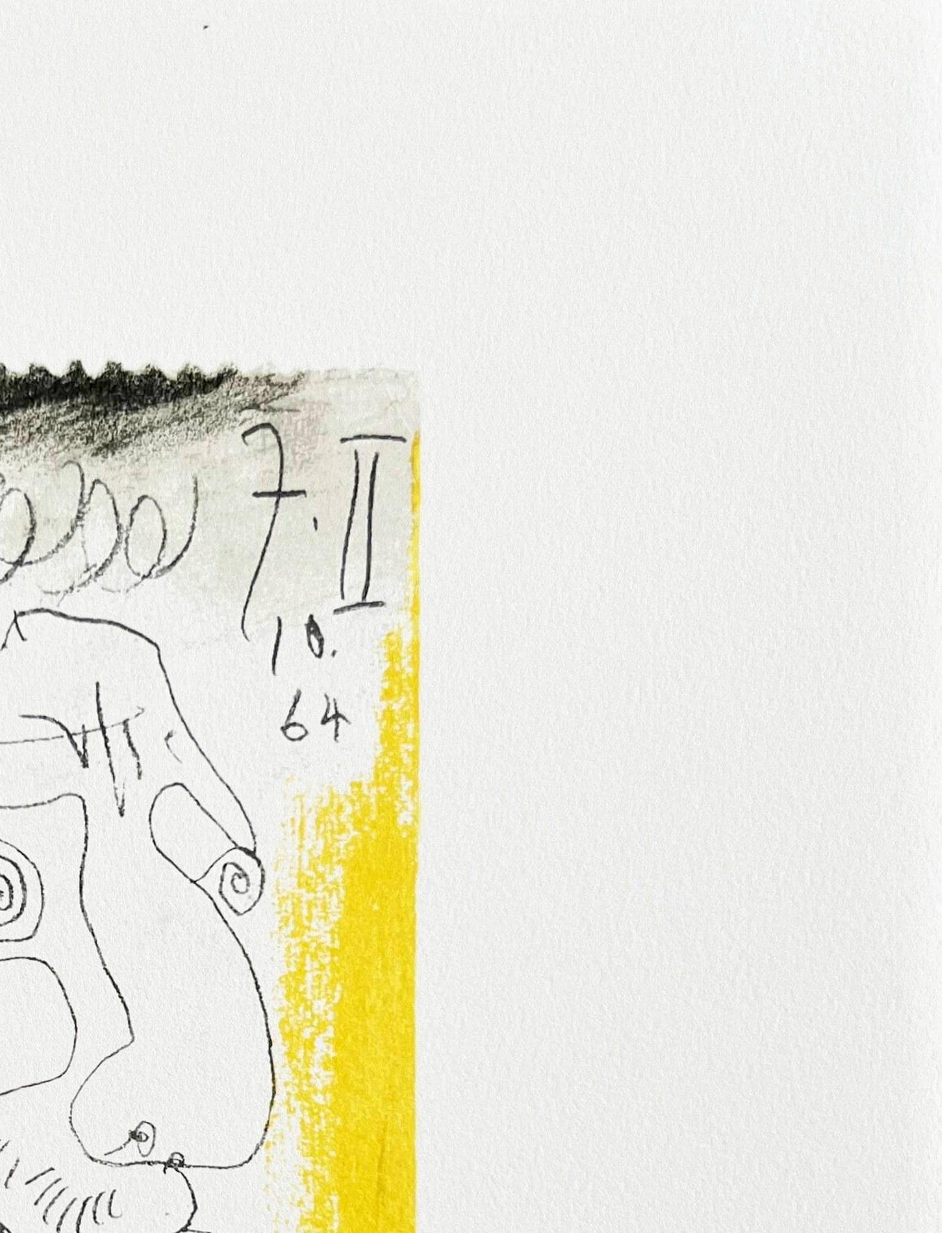 The Taste of Happiness, Planche XLVI - Gray Print by Pablo Picasso