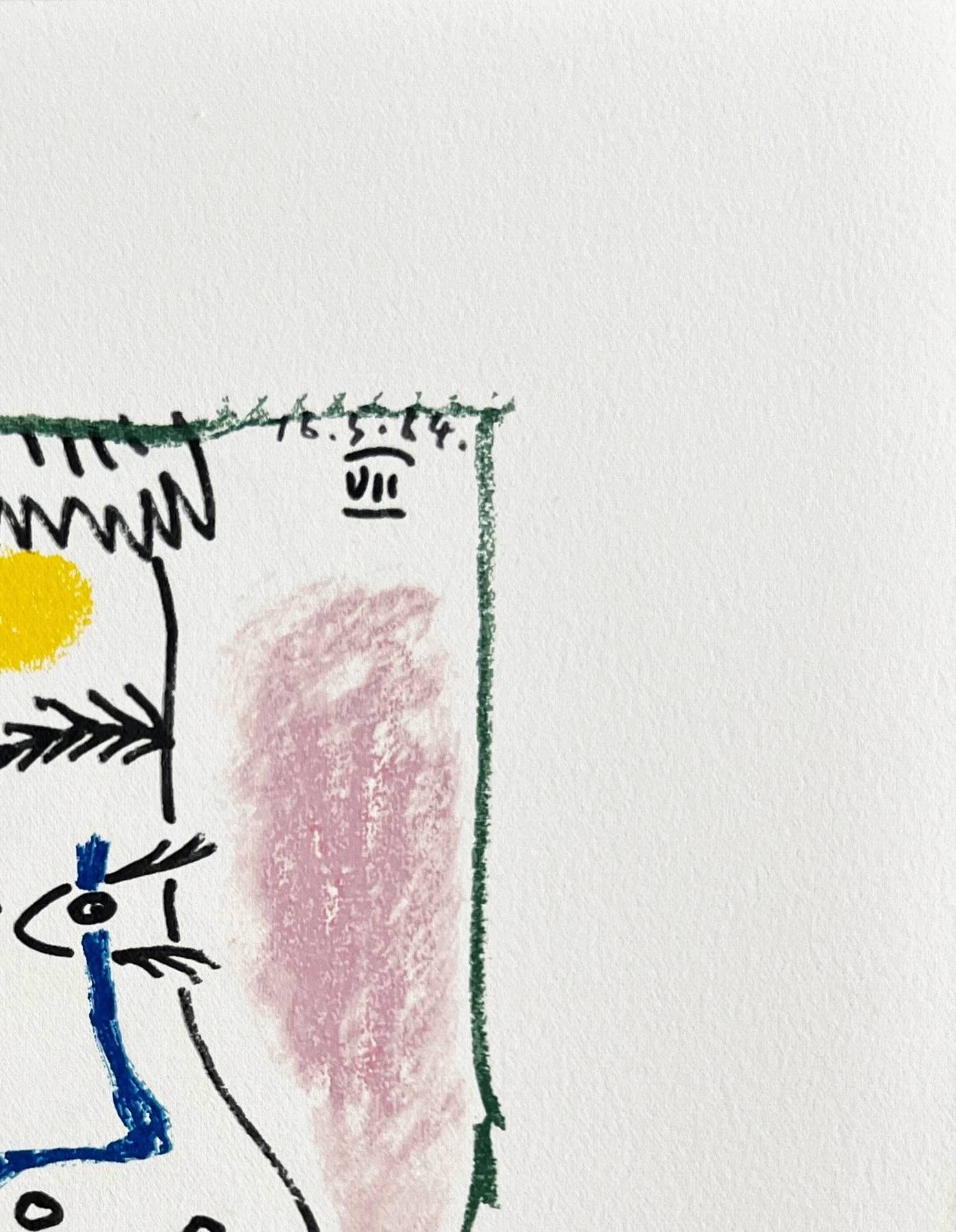 The Taste of Happiness, Planche XV - Gray Print by Pablo Picasso