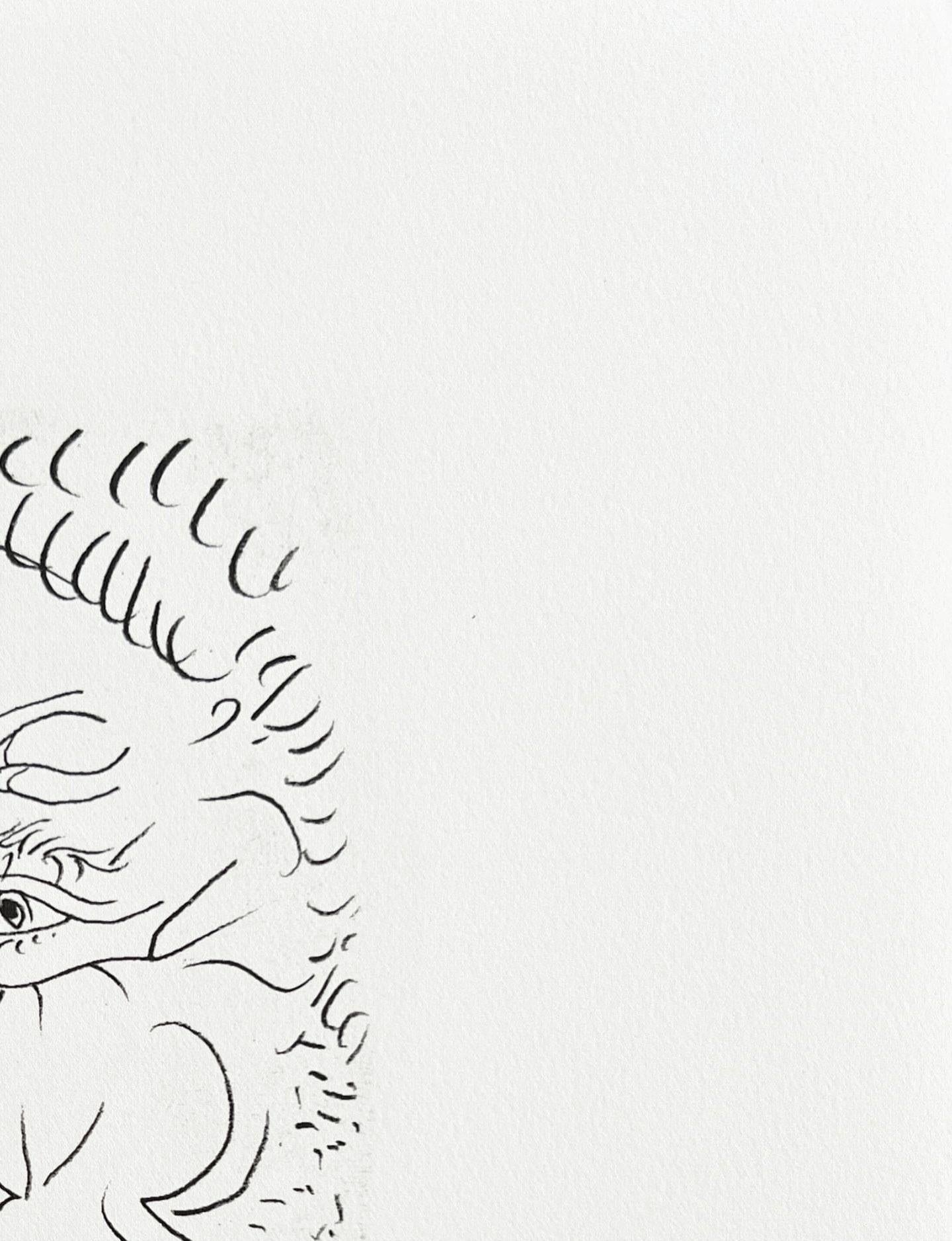 The Taste of Happiness, Planche XXVII - Gray Print by Pablo Picasso