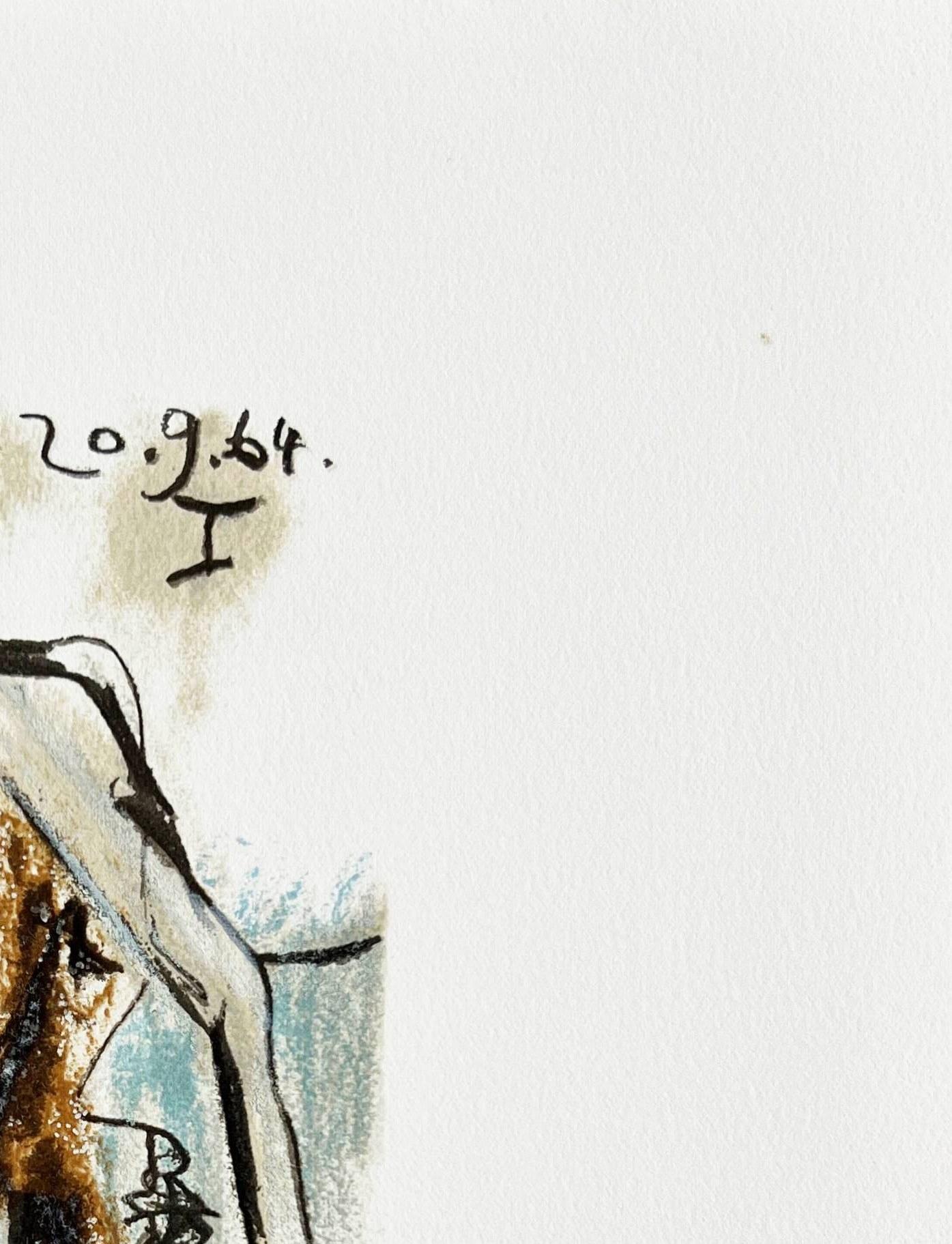 The Taste of Happiness, Planche XXXI - Gray Print by Pablo Picasso