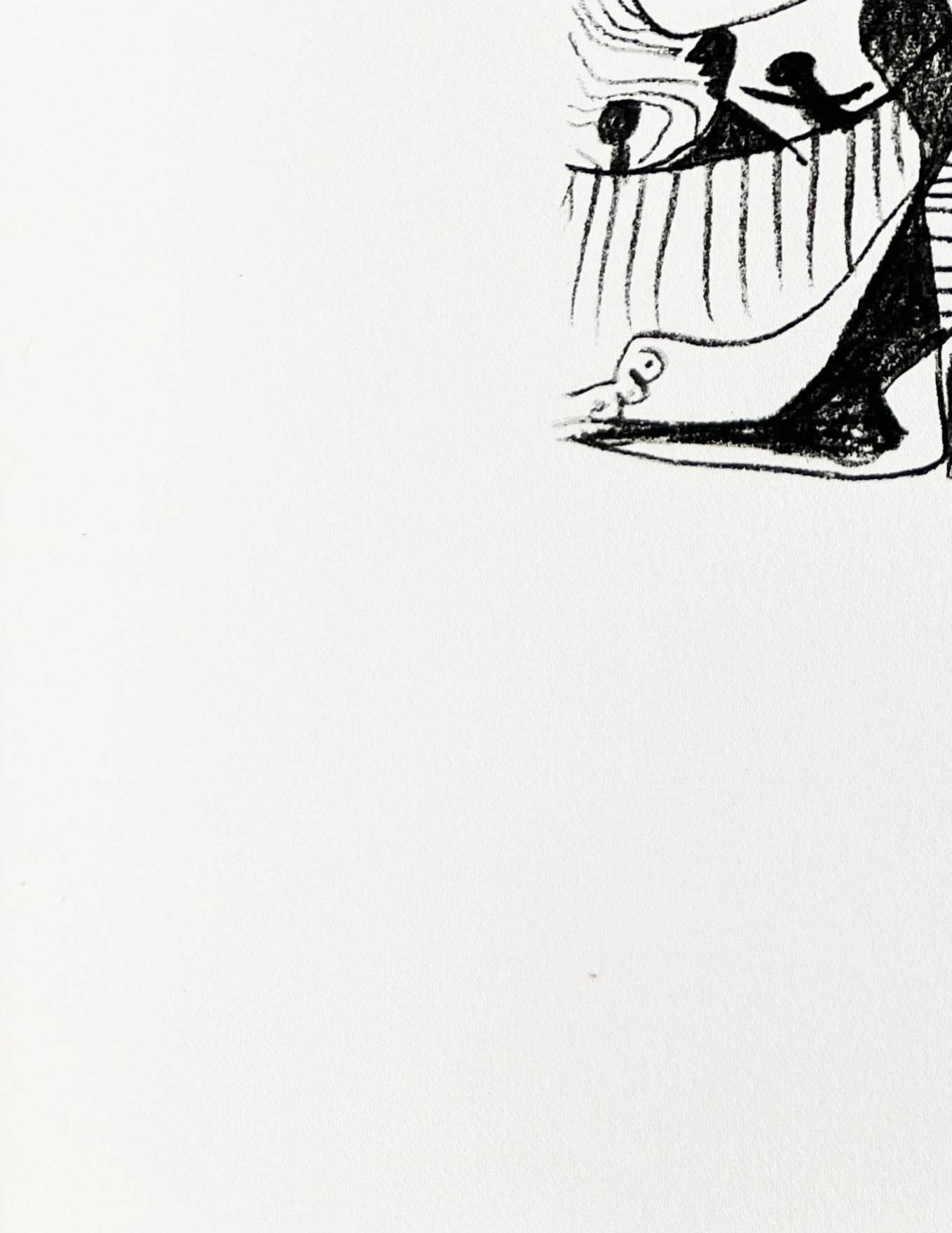 Pablo Picasso (1881-1973) - The Taste of Happiness, Planche XXXIX

Lithograph from 1970.

An unsigned and unnumbered edition of 666.

Dimensions of sheet: 32.5 x 25 cm

Dimensions in frame: 53.2 x 43.2 cm

Publisher: Éditions Cercle d'Art,