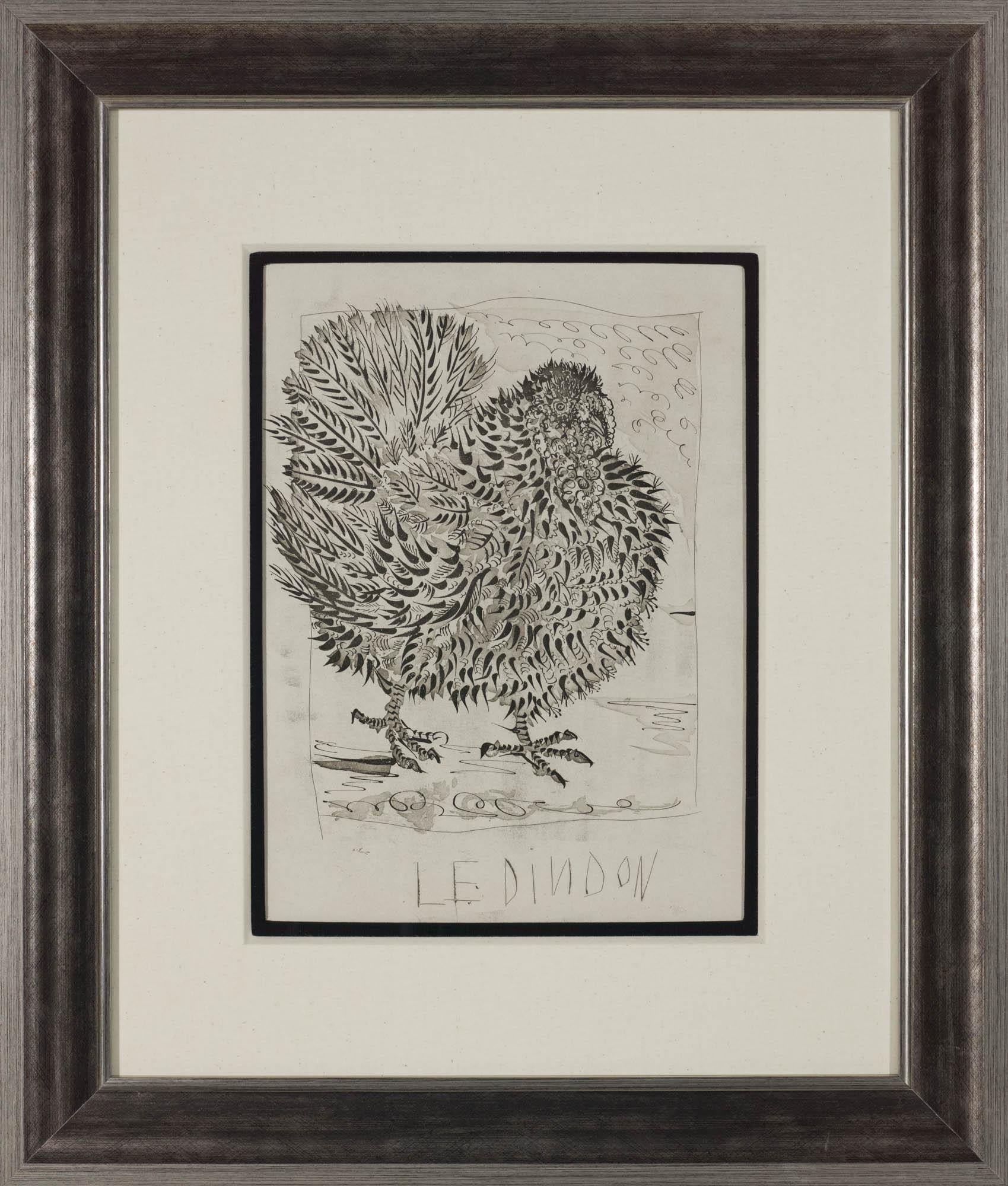 The Turkey, 1942 (Histoire Naturelle - Textes de Buffon, B.346) – Print von Pablo Picasso