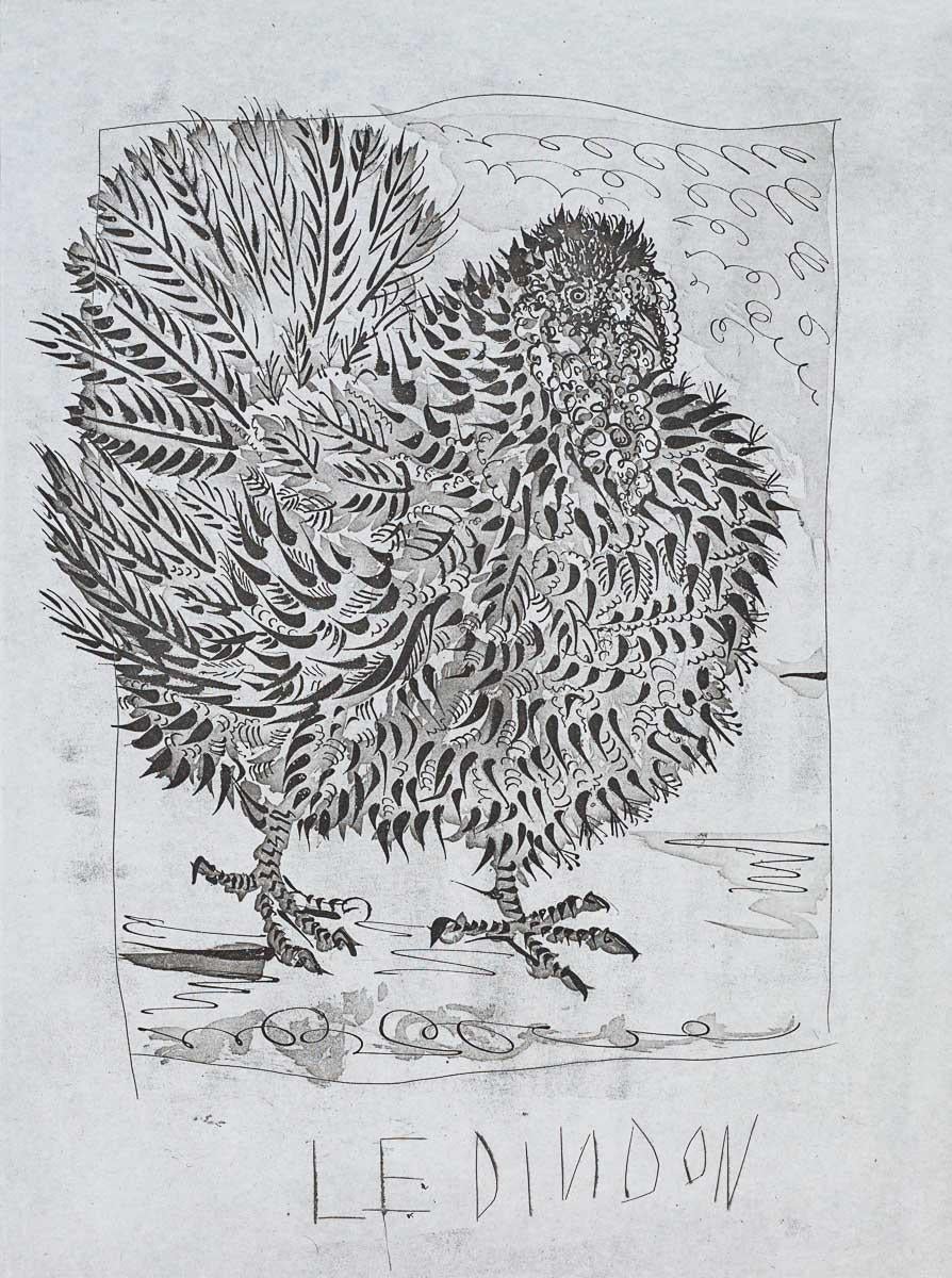 Pablo Picasso Animal Print - The Turkey, 1942 (Histoire Naturelle - Textes de Buffon, B.346)