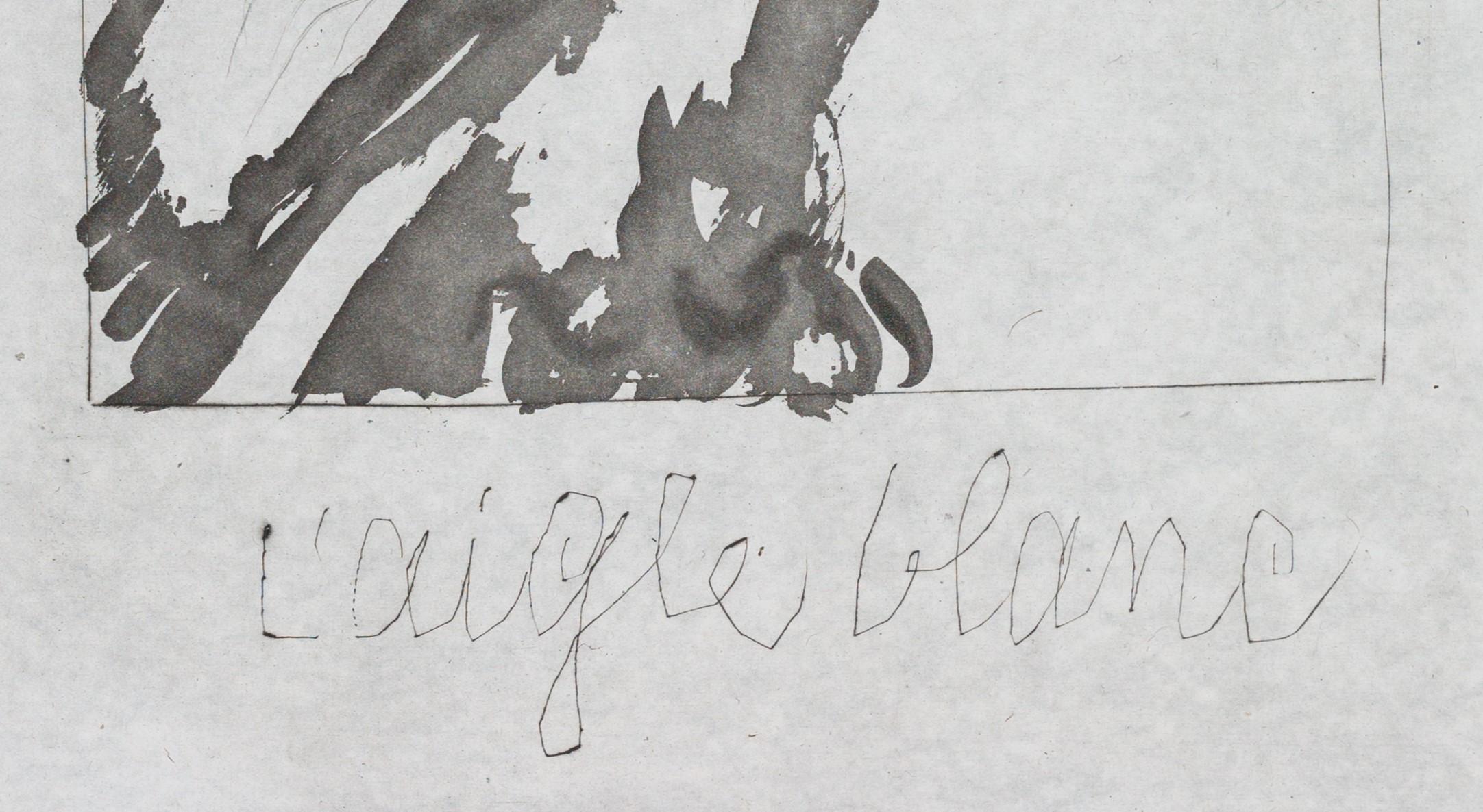 The White Eagle, 1942 (Histoire Naturelle - Textes de Buffon, I. B.340) - Gris Animal Print par Pablo Picasso
