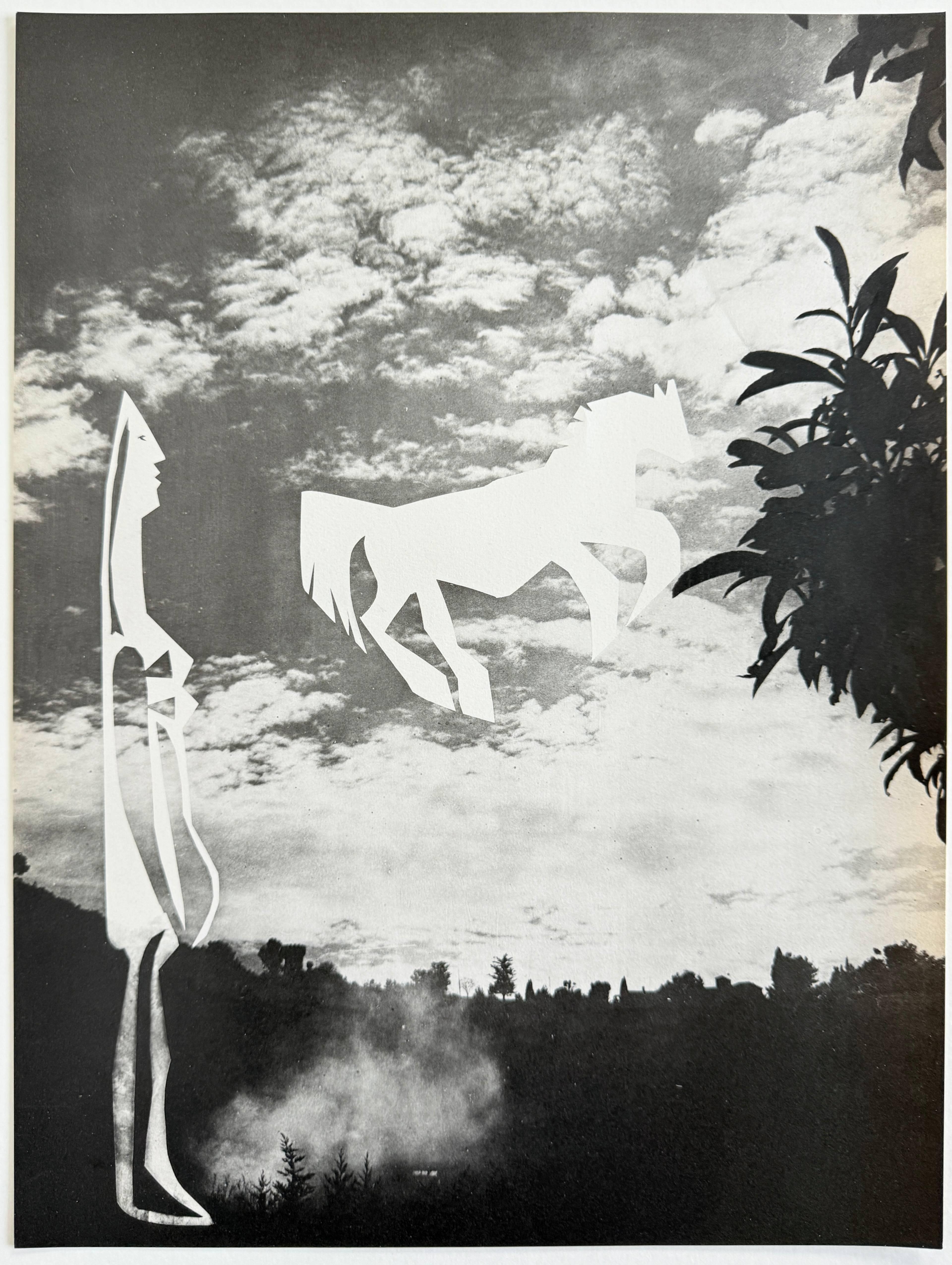 The Woman on the Horse - Gray Print by Pablo Picasso