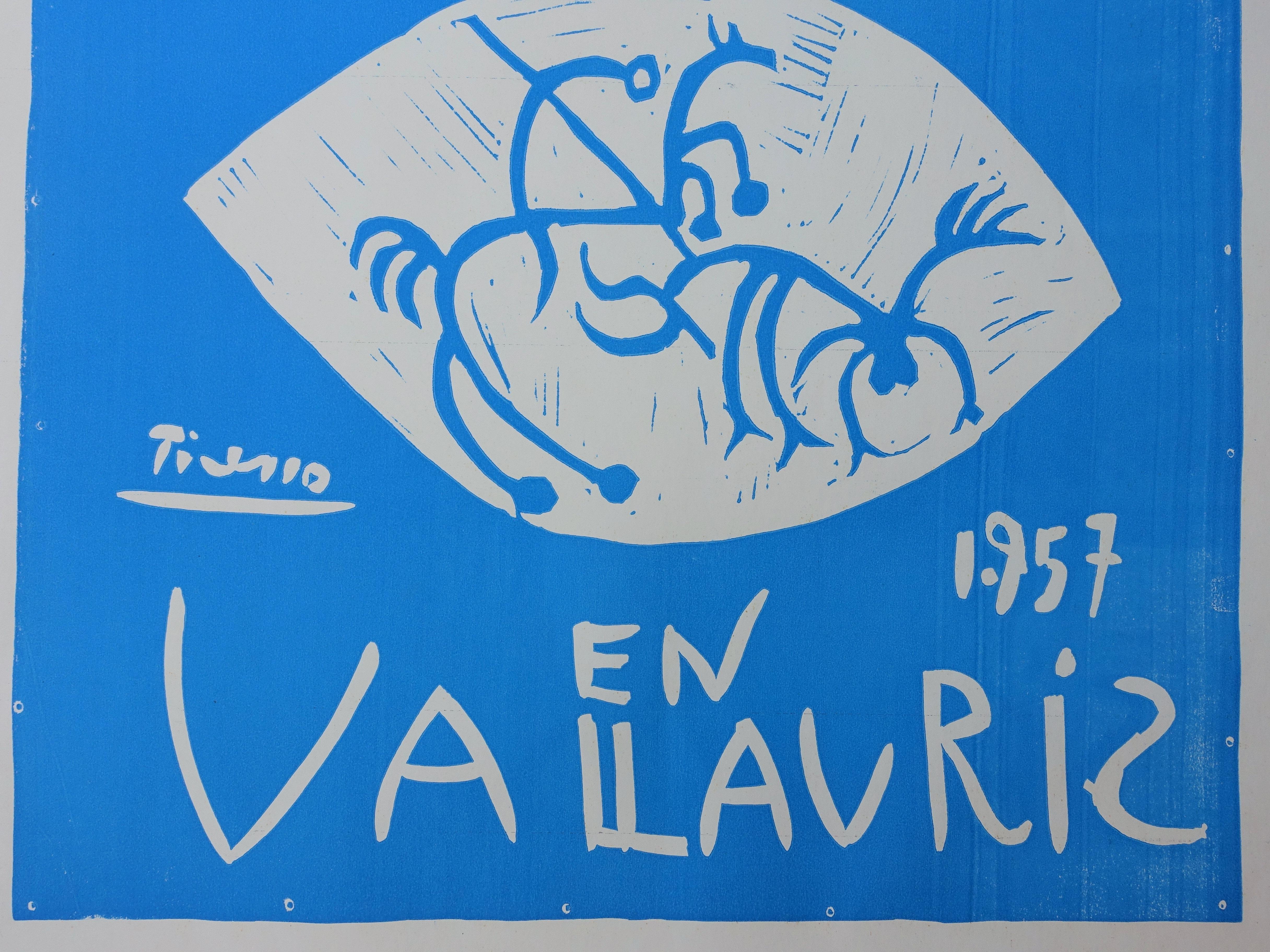 Toros en Vallauris - Original linocut, Handsigned (Bloch #1276) 2