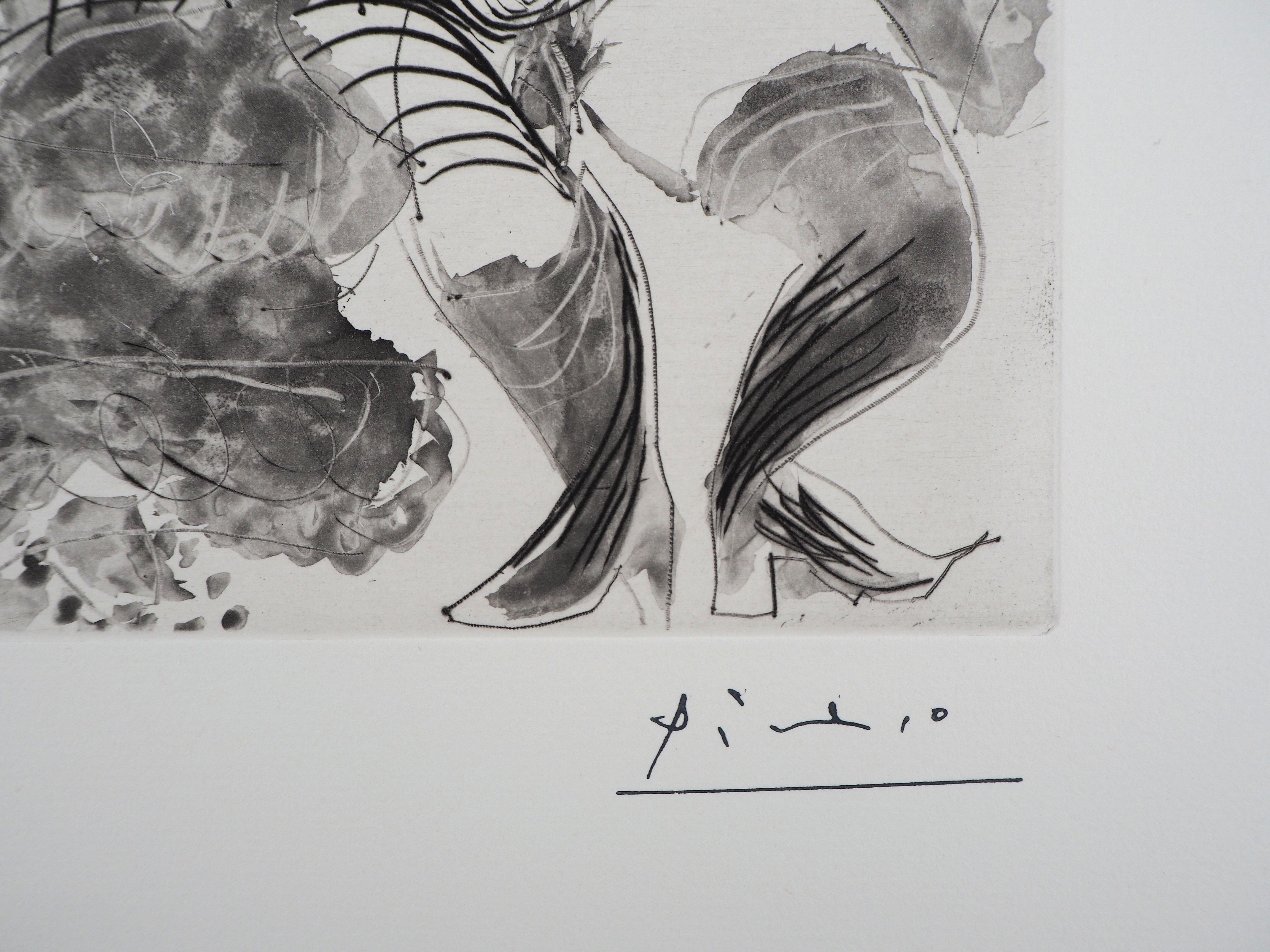 Tribute to Degas : Three Nudes - Original signed Etching - Limited to 50 copies - Print by Pablo Picasso