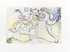 Trois Femmes Jouant au Ballon sur la Plage, Lithographie de Pablo Picasso