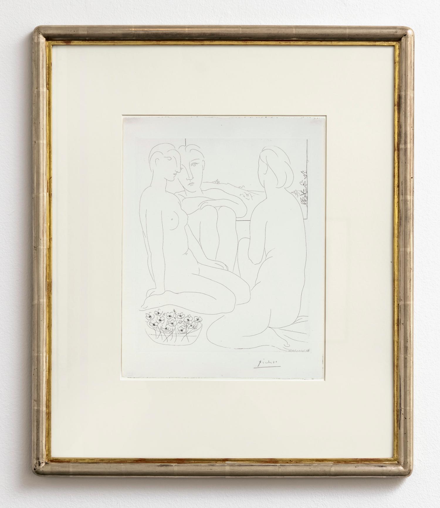 Trois femmes nues près d'une fenêtre - Print by Pablo Picasso