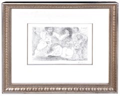 Trois Hommes se Disputant une Femme Devant un Emir, gravure de Pablo Picasso-1966