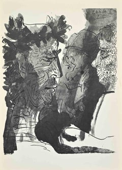 Trois Têtes - Grabado (after) Pablo Picasso - Mediados del siglo XX