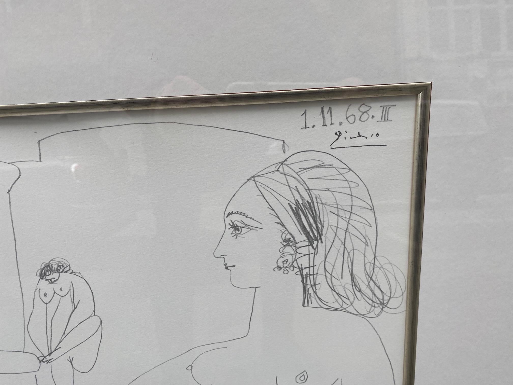 Türkisches Bad - Lithographie von Pablo Picasso, nackte Badende aus der Suite Vollard im Angebot 1