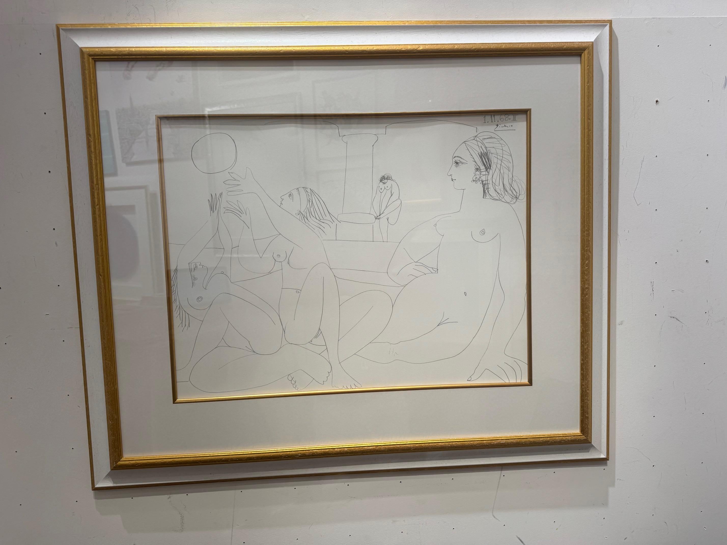 Türkisches Bad - Lithographie von Pablo Picasso, nackte Badende aus der Suite Vollard im Angebot 4