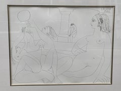 Bagno turco - litografia di Pablo Picasso, bagnante nudo da Suite Vollard
