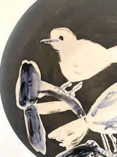 Two birds, Pablo Picasso, 1960's, Plate, Animals, Sculpture, Design, Ceramic