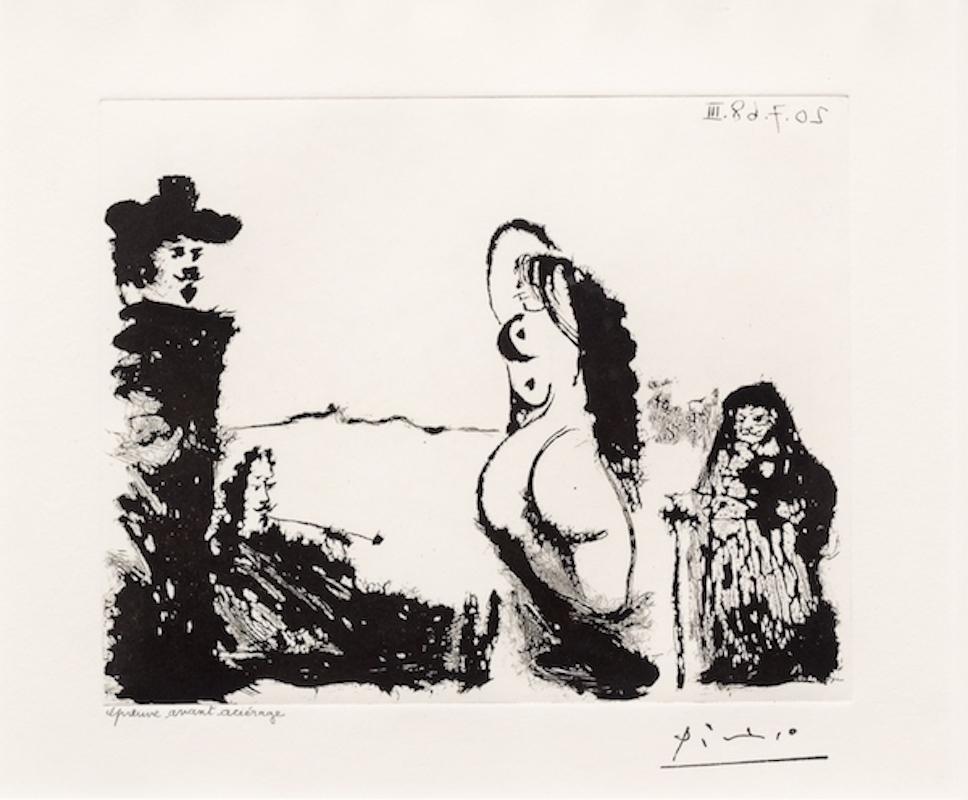 Pablo Picasso Nude Print - Un Dejeuner sur l'Herbe Rembranesque..., from the 347 Series