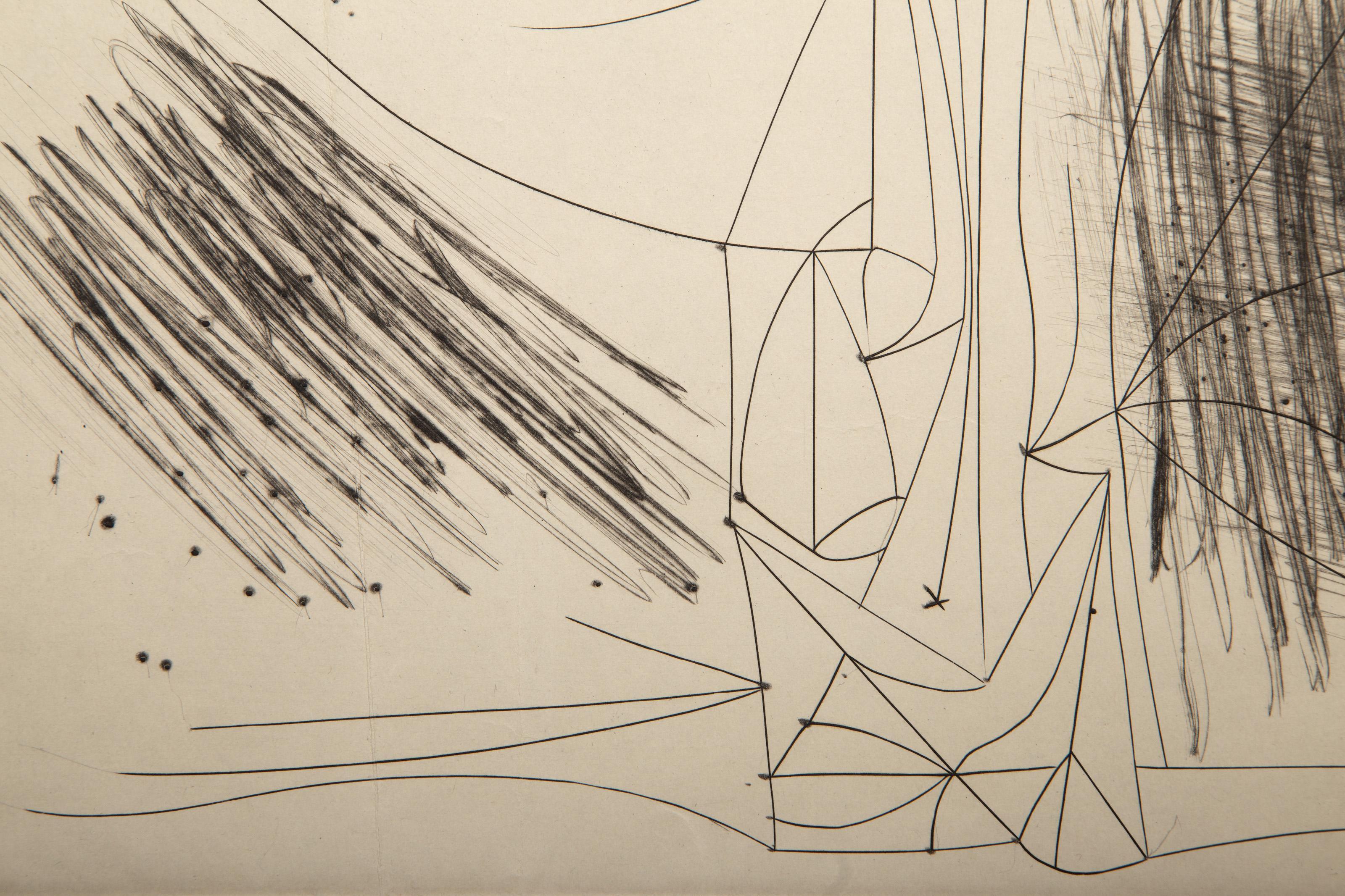 Un Poème dans chaque Livre - Beige Abstract Print by Pablo Picasso