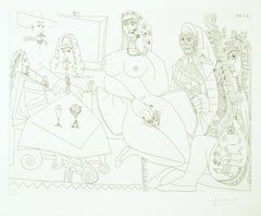 Untitled, 8.5.68. - Original b/w Etching by Pablo Picasso - 1968