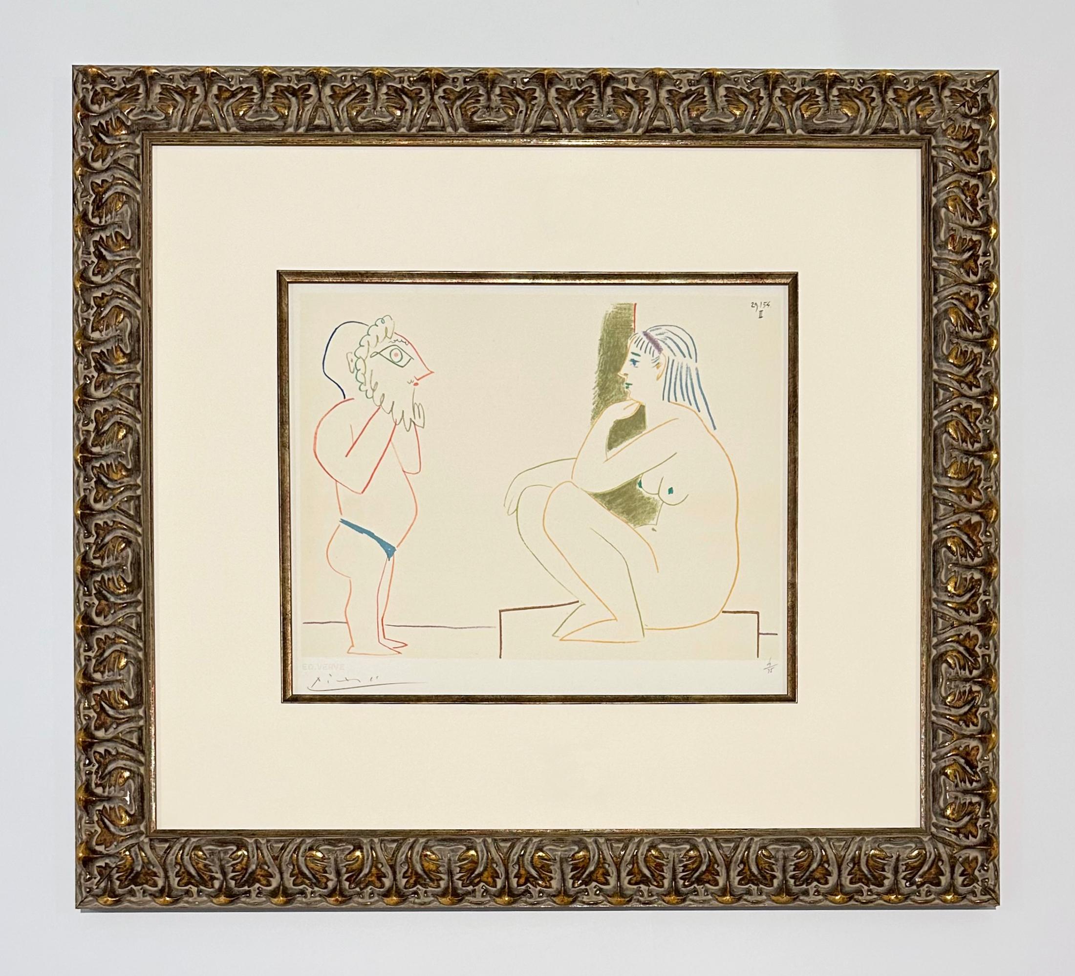 Untitled from La Comédie Humaine (Suite de 15 Dessins de Picasso, Verve 29-30) - Print by Pablo Picasso
