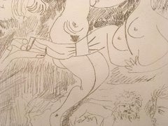 „Untitled Men and Women“, 12" x 15", Lithografie, Pablo Picasso zugeschrieben