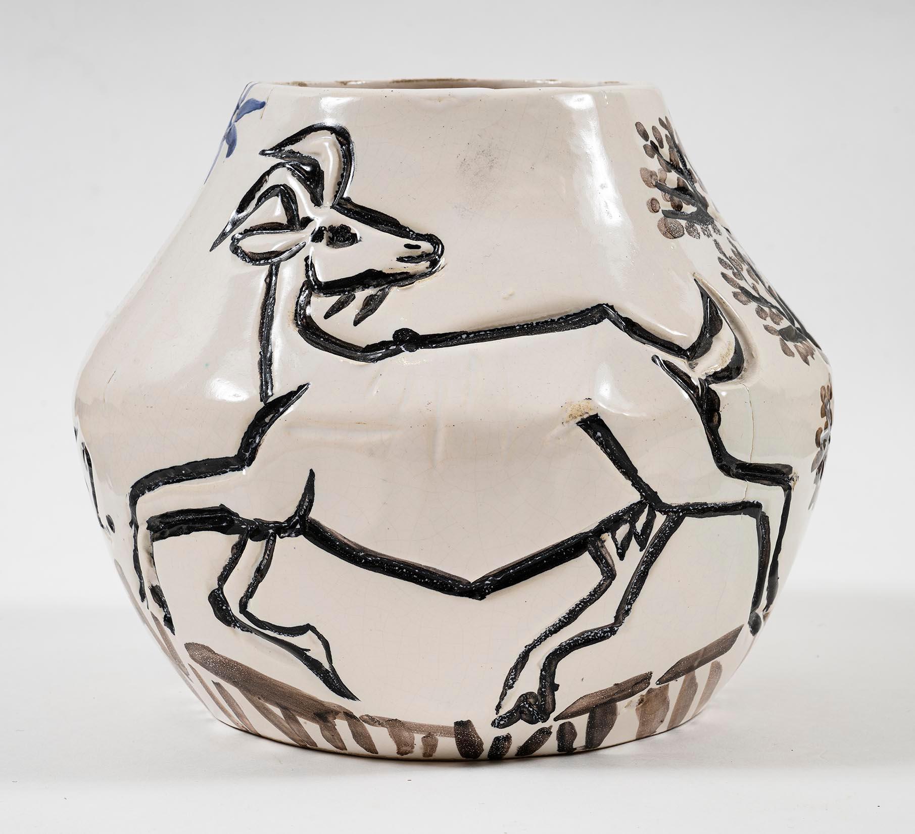 Vaso aux chèvres (A.R. 156), Pablo Picasso, Design, Ceramica, Madoura, Limited in vendita 4