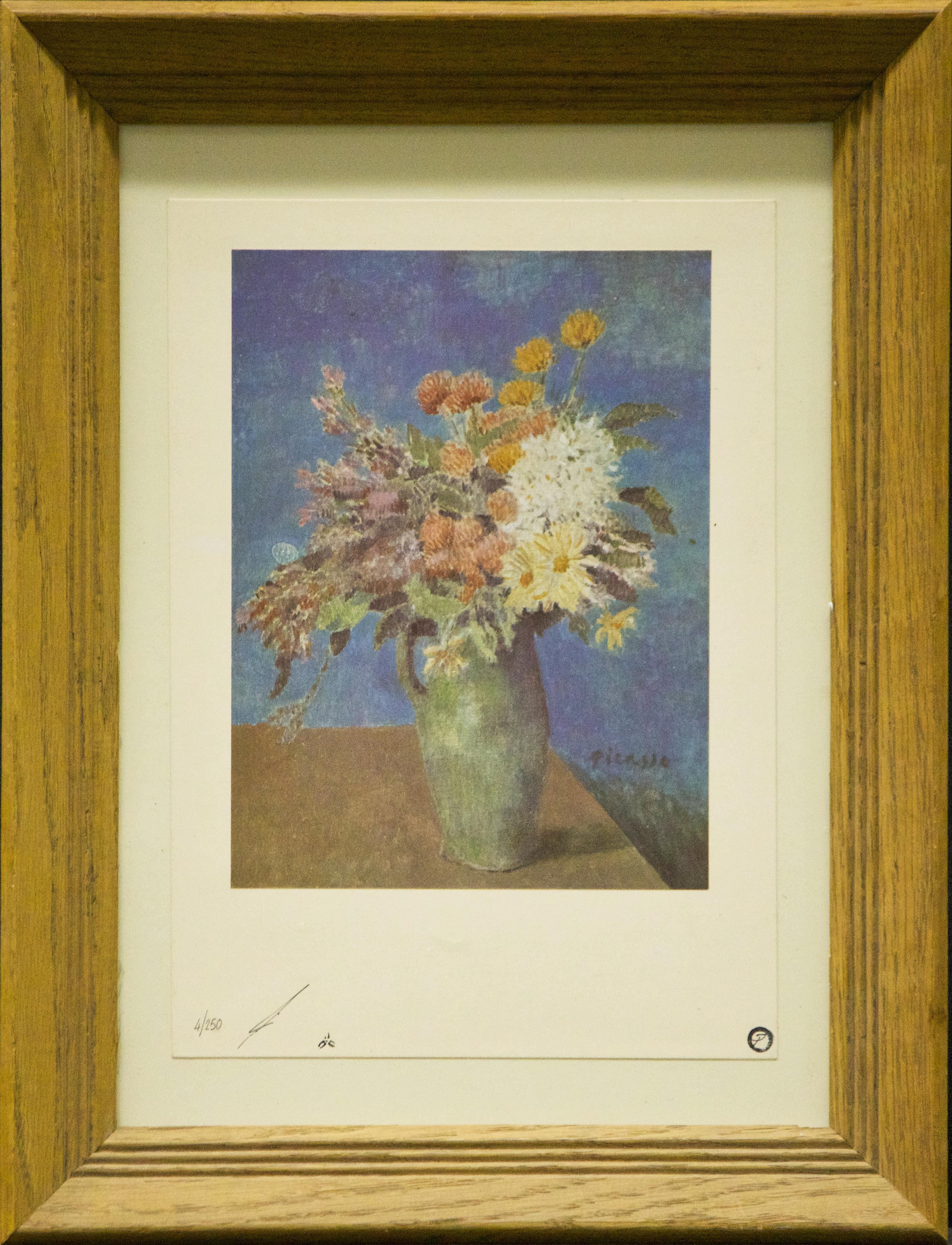 Pablo Picasso Still-Life Print - Vase of Flowers-Limited Edition Lithograph, comes with COA