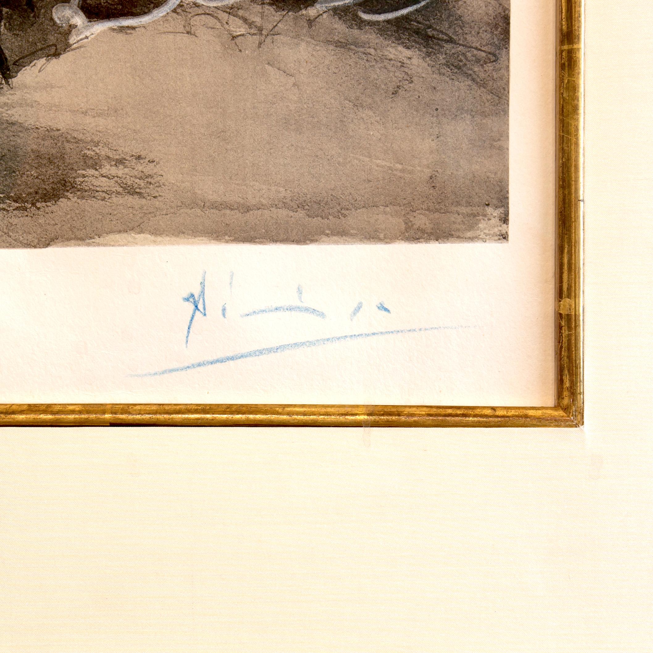 Venus et l’Amour Voleur de Miel - After Pablo Picasso, abstract, lithograph For Sale 4