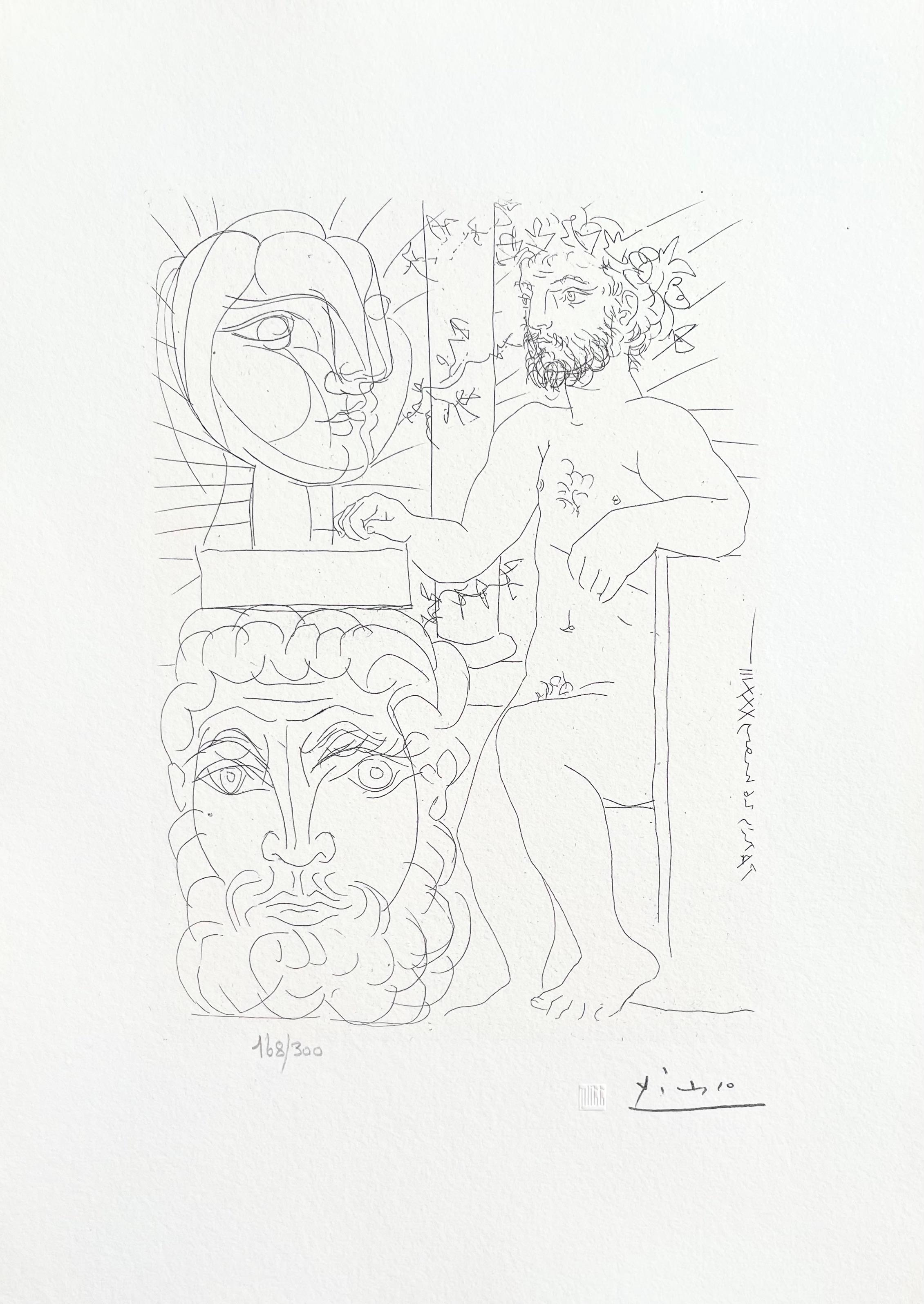 Picasso, Vieux Sculpteur au Travail II (später) – Print von Pablo Picasso