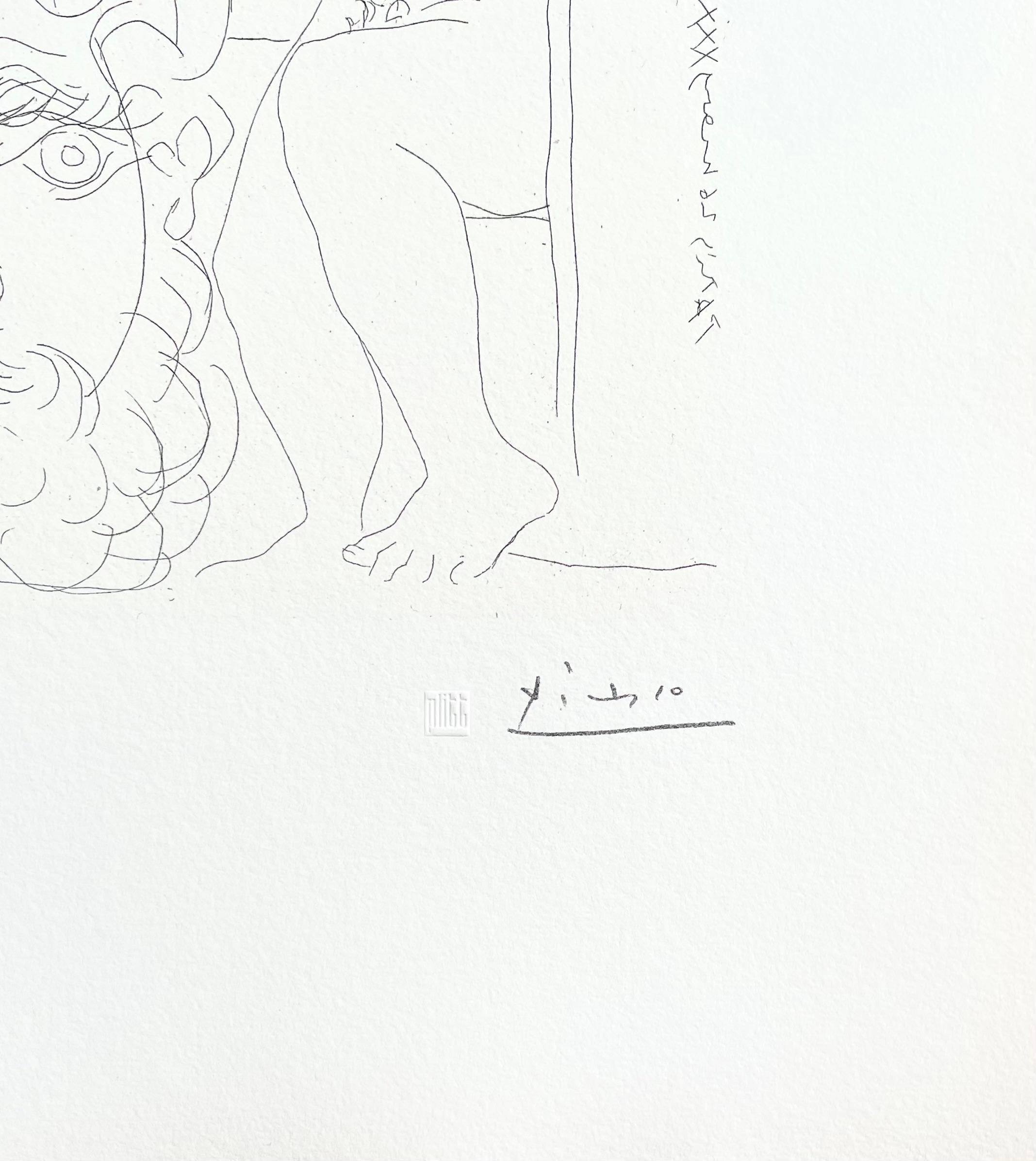 Picasso, Vieux Sculpteur au Travail II (später) (Kubismus), Print, von Pablo Picasso